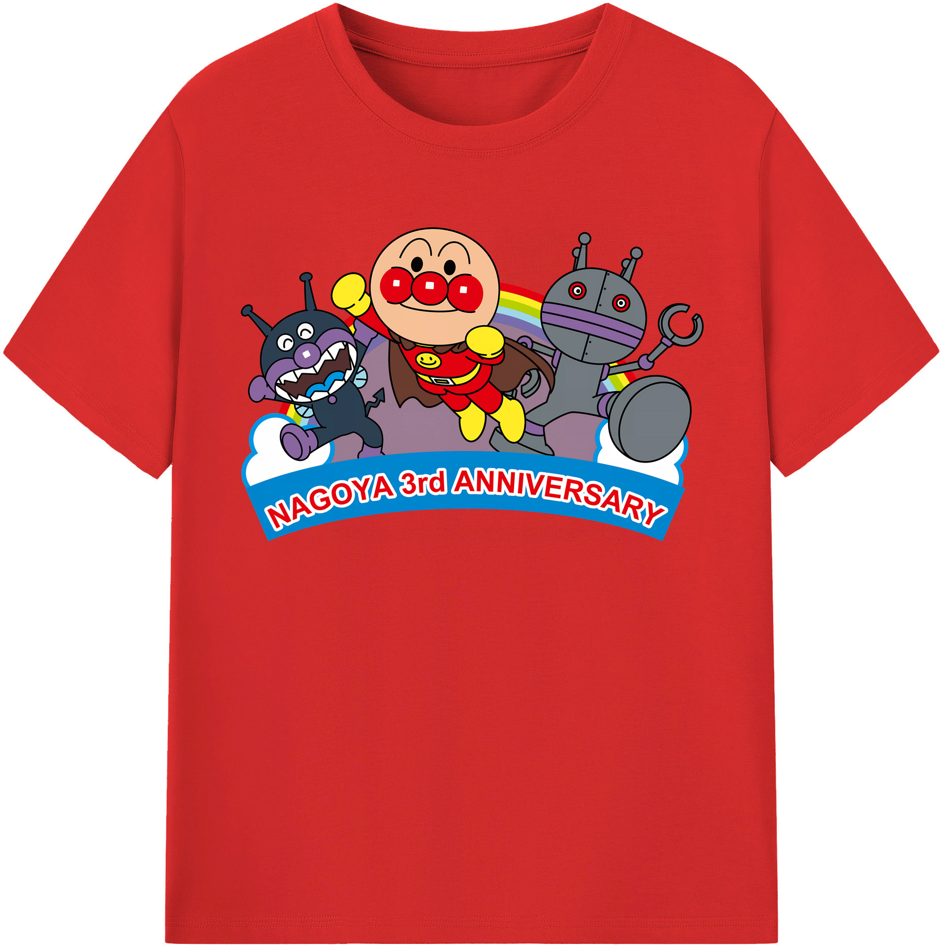 （画像用） アンパンマン Anpanman レディースカジュアルプリントTシャツ（綿100％）