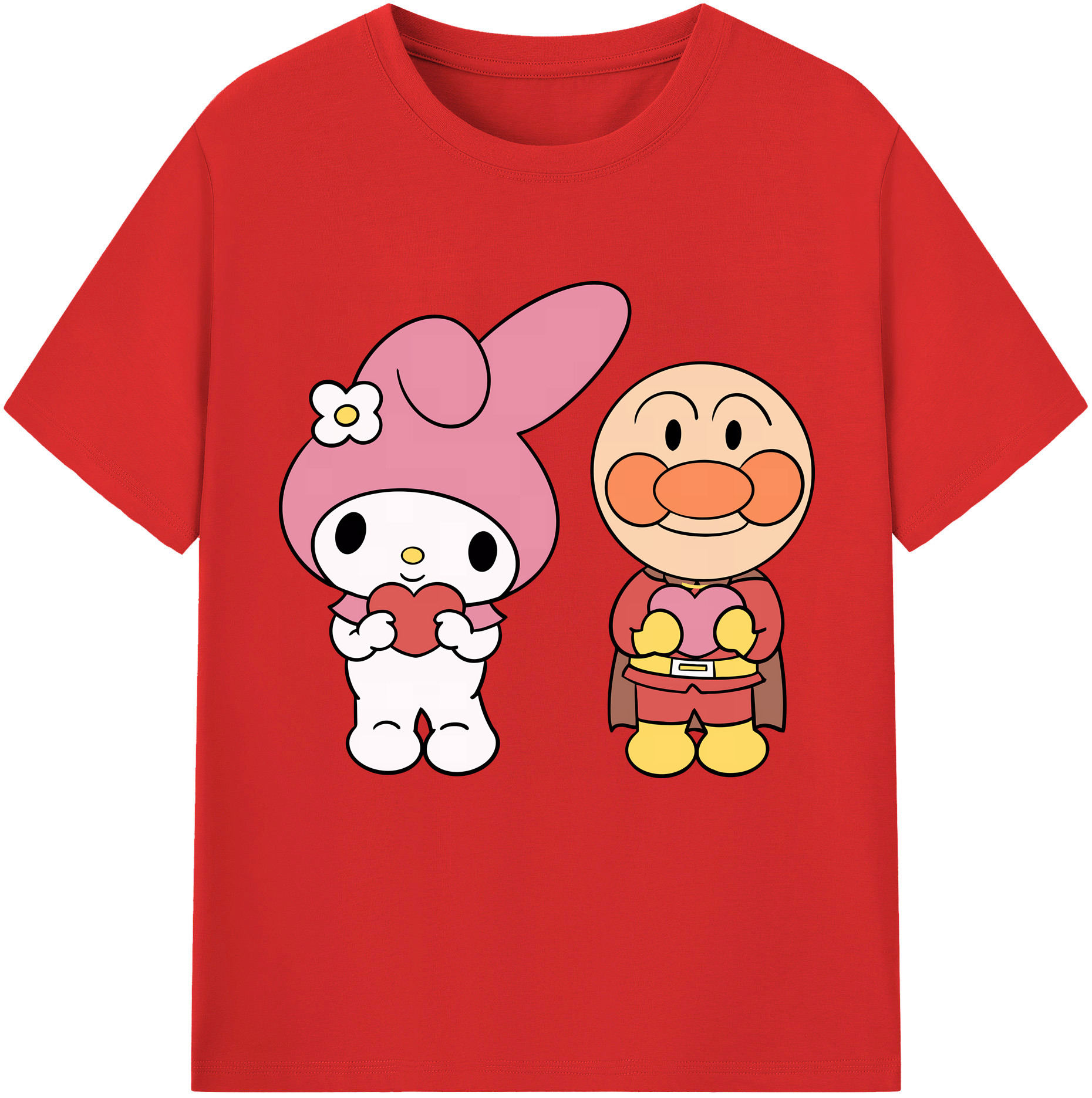（画像用） アンパンマン Anpanman レディースカジュアルプリントTシャツ（綿100％）