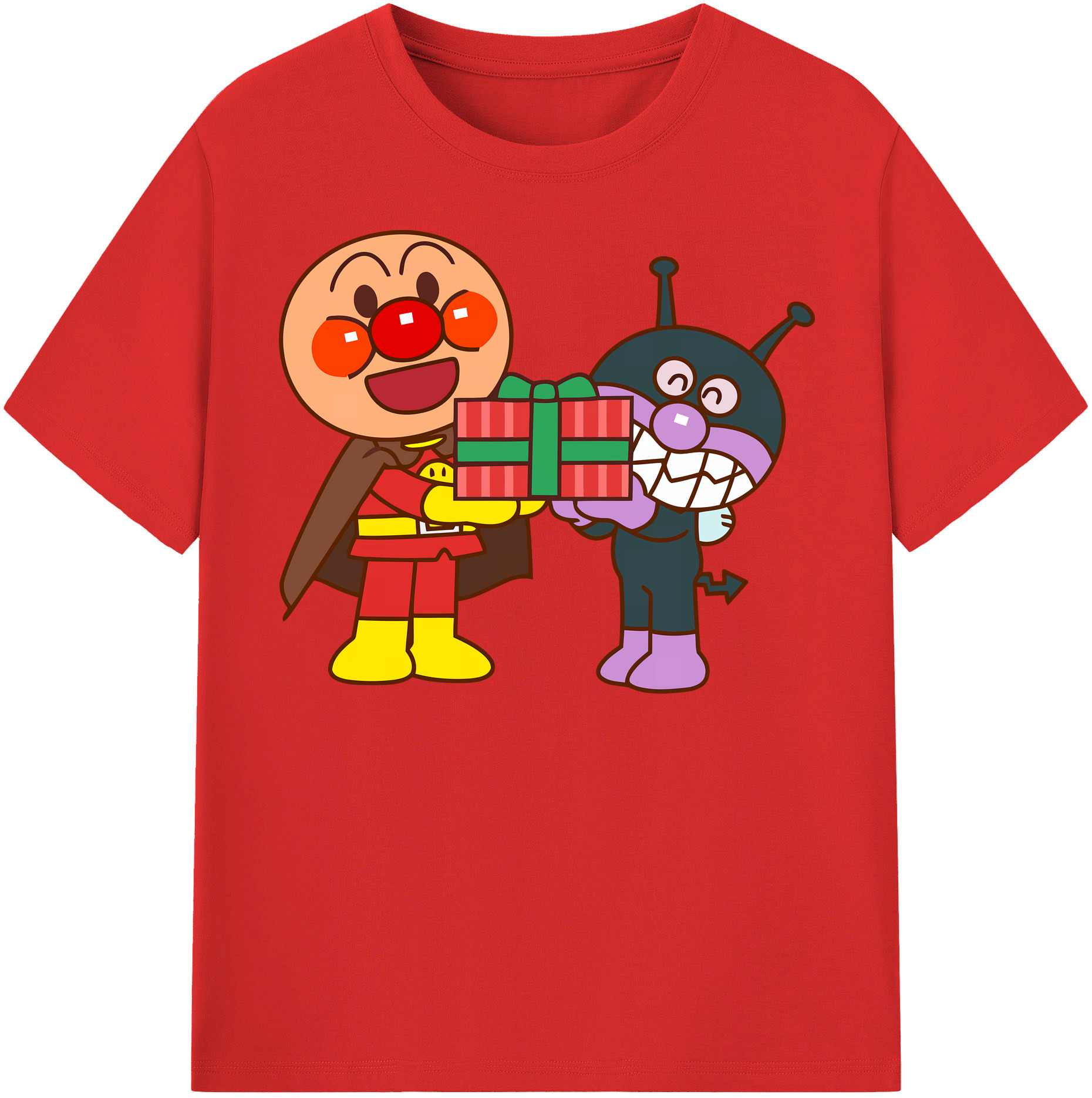 （画像用） アンパンマン Anpanman レディースカジュアルプリントTシャツ（綿100％）