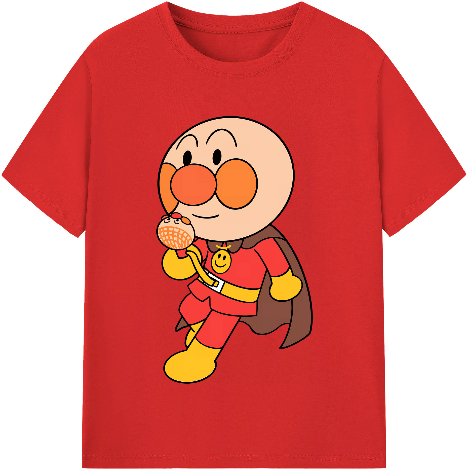 （画像用） アンパンマン Anpanman レディースカジュアルプリントTシャツ（綿100％）