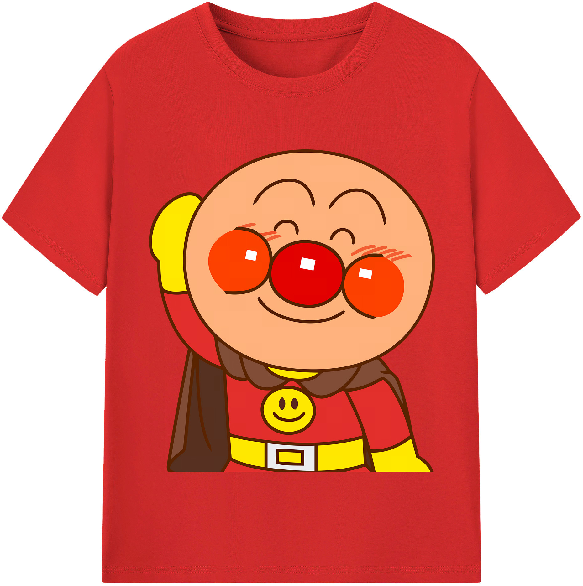 （画像用） アンパンマン Anpanman レディースカジュアルプリントTシャツ（綿100％）