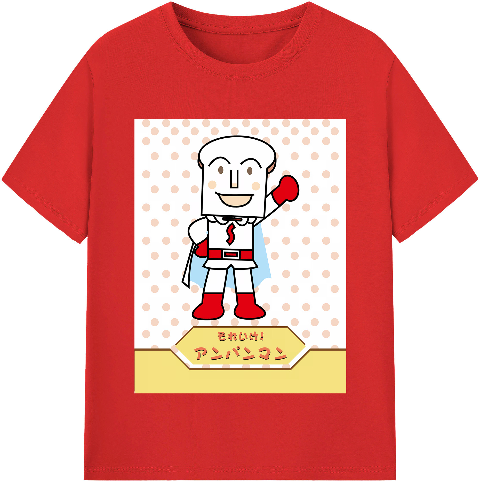 （画像用） アンパンマン Anpanman レディースカジュアルプリントTシャツ（綿100％）
