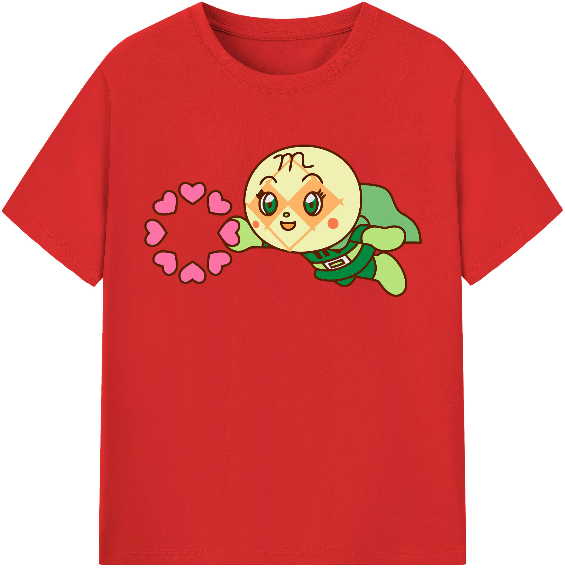 （画像用） アンパンマン Anpanman レディースカジュアルプリントTシャツ（綿100％）