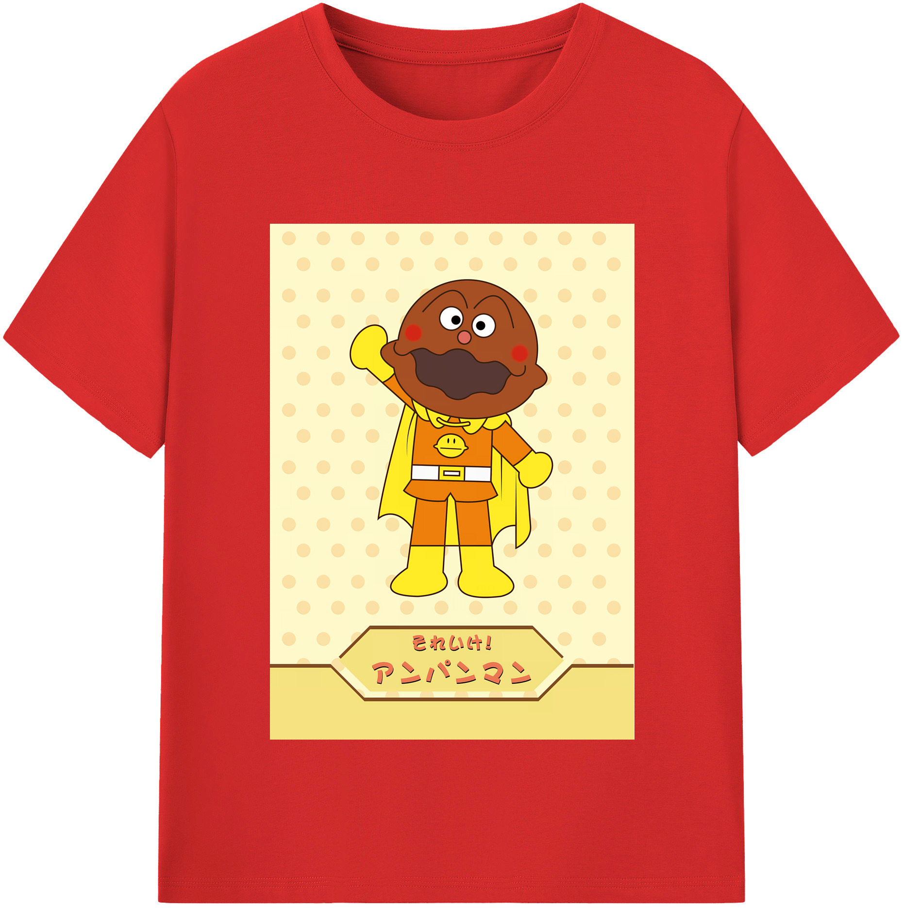 （画像用） アンパンマン Anpanman レディースカジュアルプリントTシャツ（綿100％）