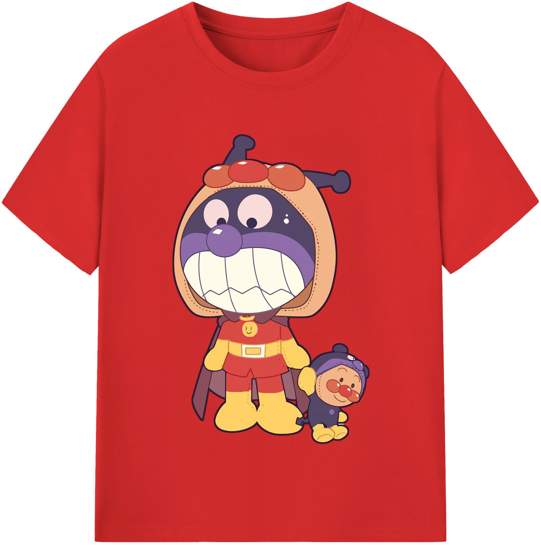 （画像用） アンパンマン Anpanman レディースカジュアルプリントTシャツ（綿100％）