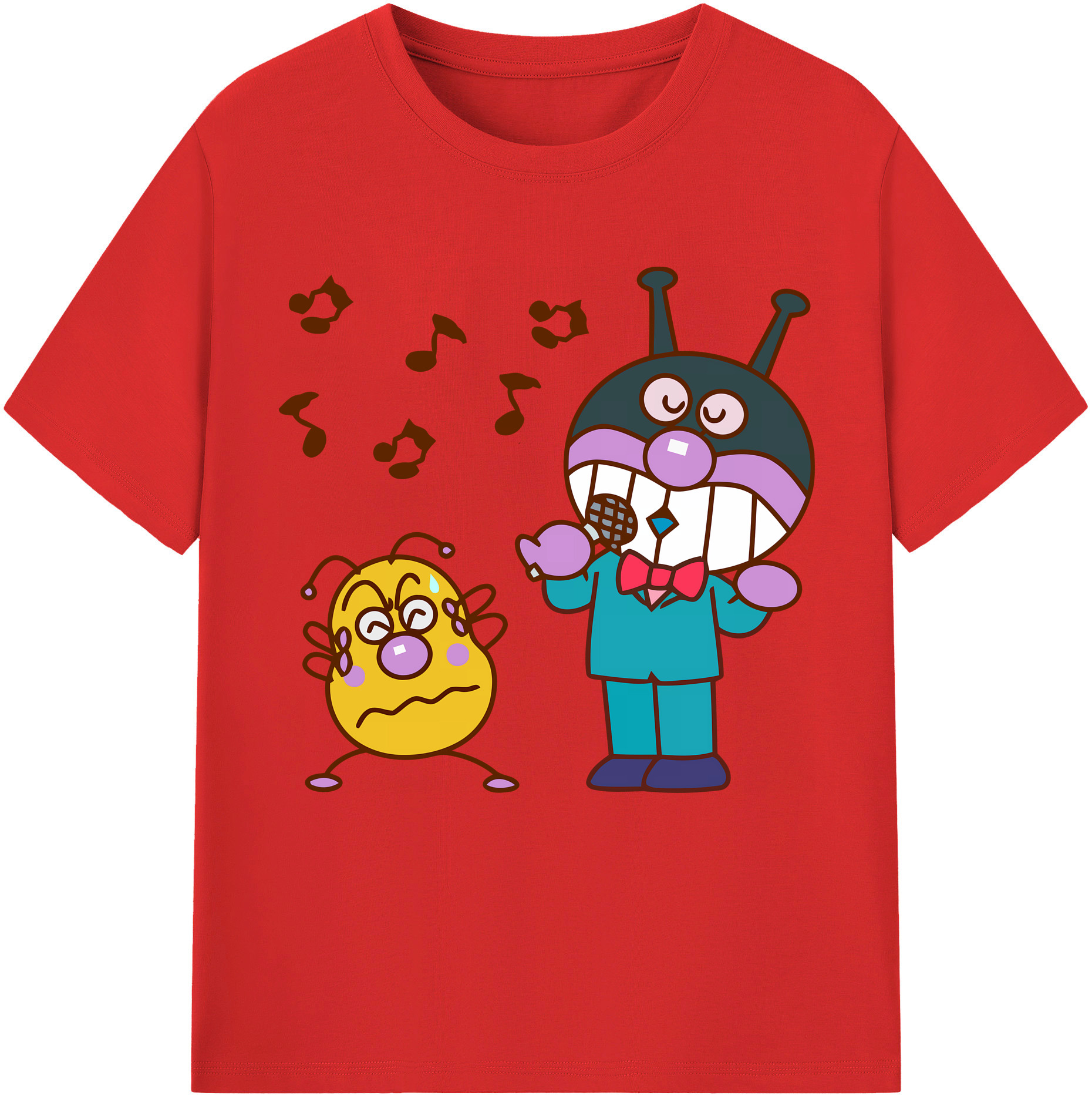 （画像用） アンパンマン Anpanman レディースカジュアルプリントTシャツ（綿100％）