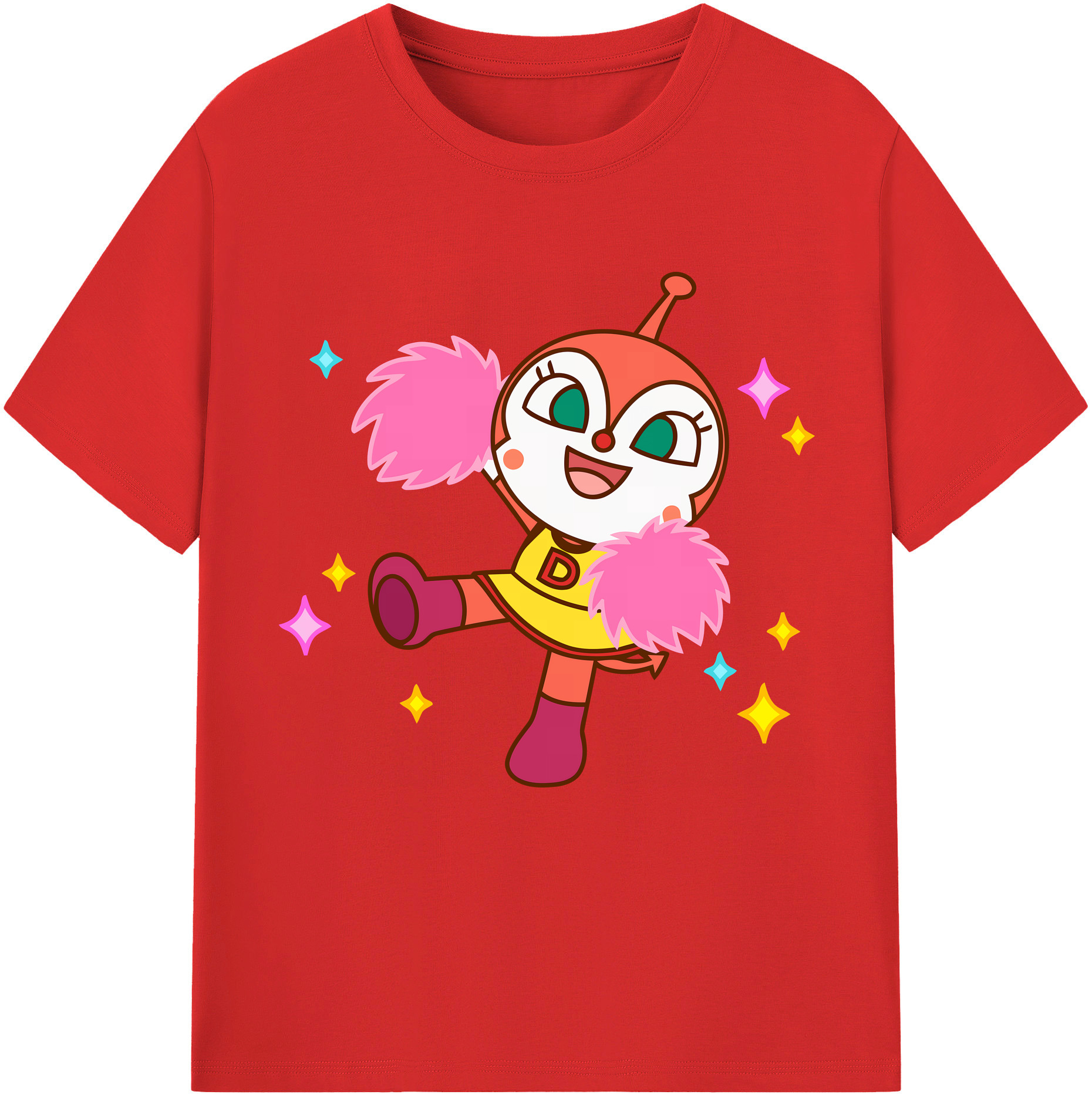 （画像用） アンパンマン Anpanman レディースカジュアルプリントTシャツ（綿100％）