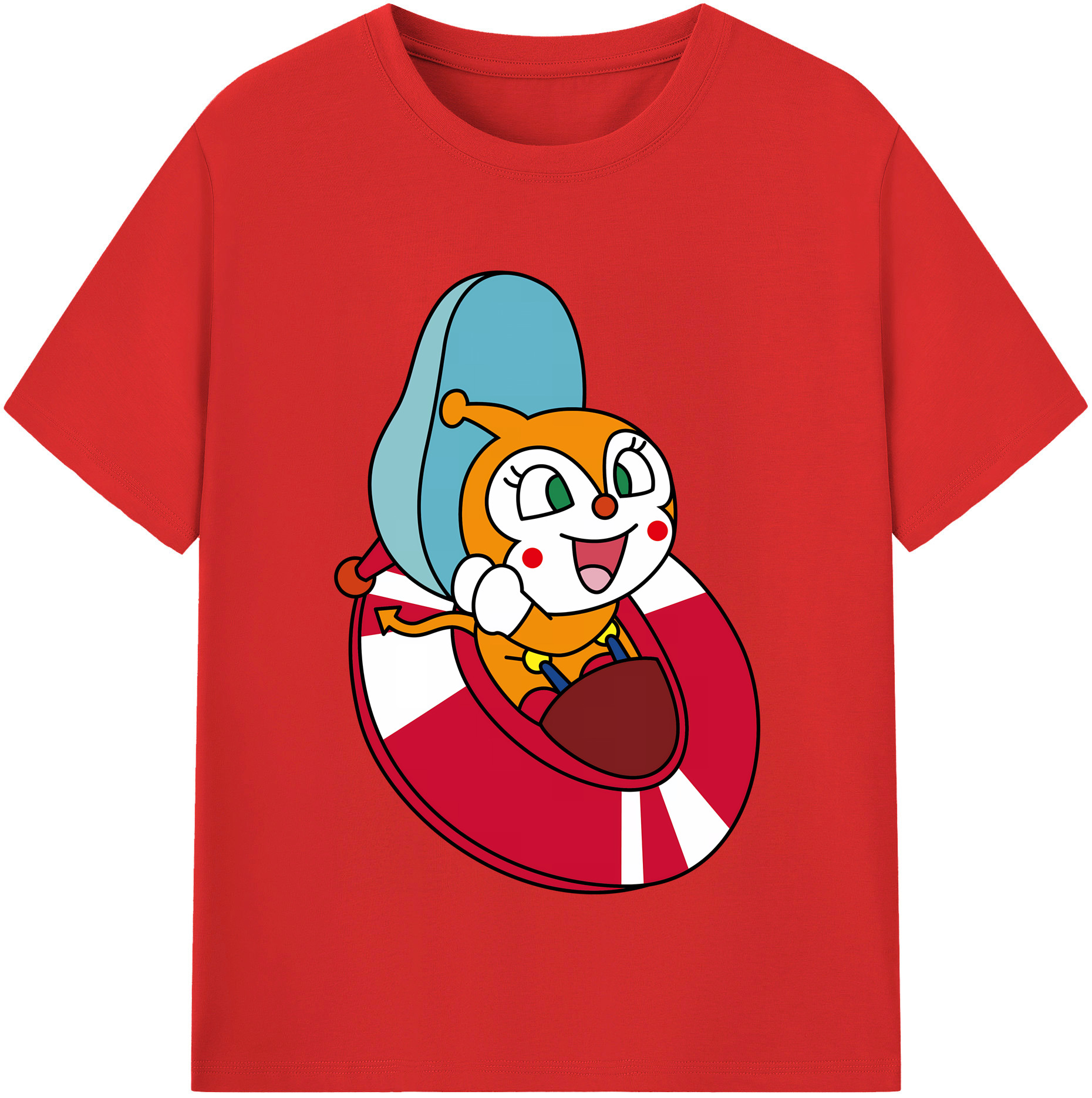 （画像用） アンパンマン Anpanman レディースカジュアルプリントTシャツ（綿100％）