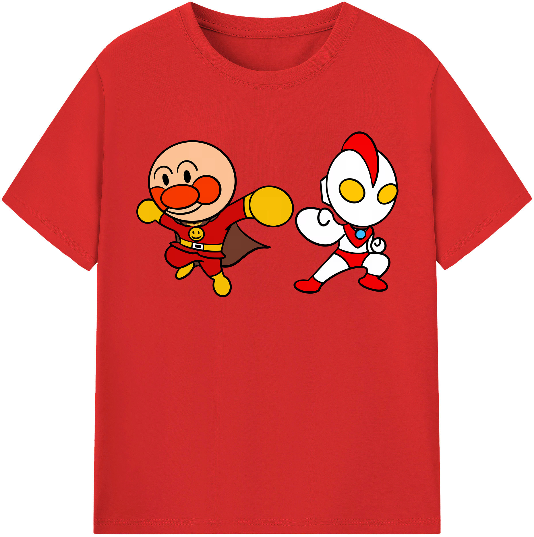 （画像用） アンパンマン Anpanman レディースカジュアルプリントTシャツ（綿100％）
