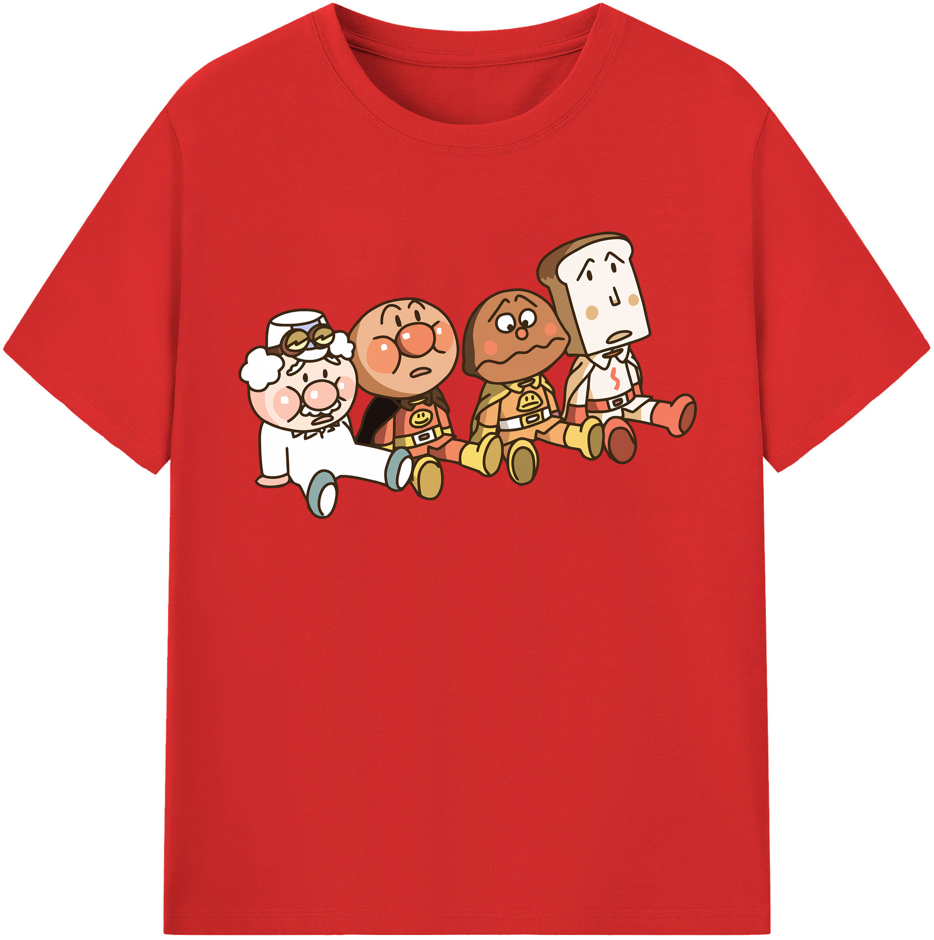 （画像用） アンパンマン Anpanman レディースカジュアルプリントTシャツ（綿100％）