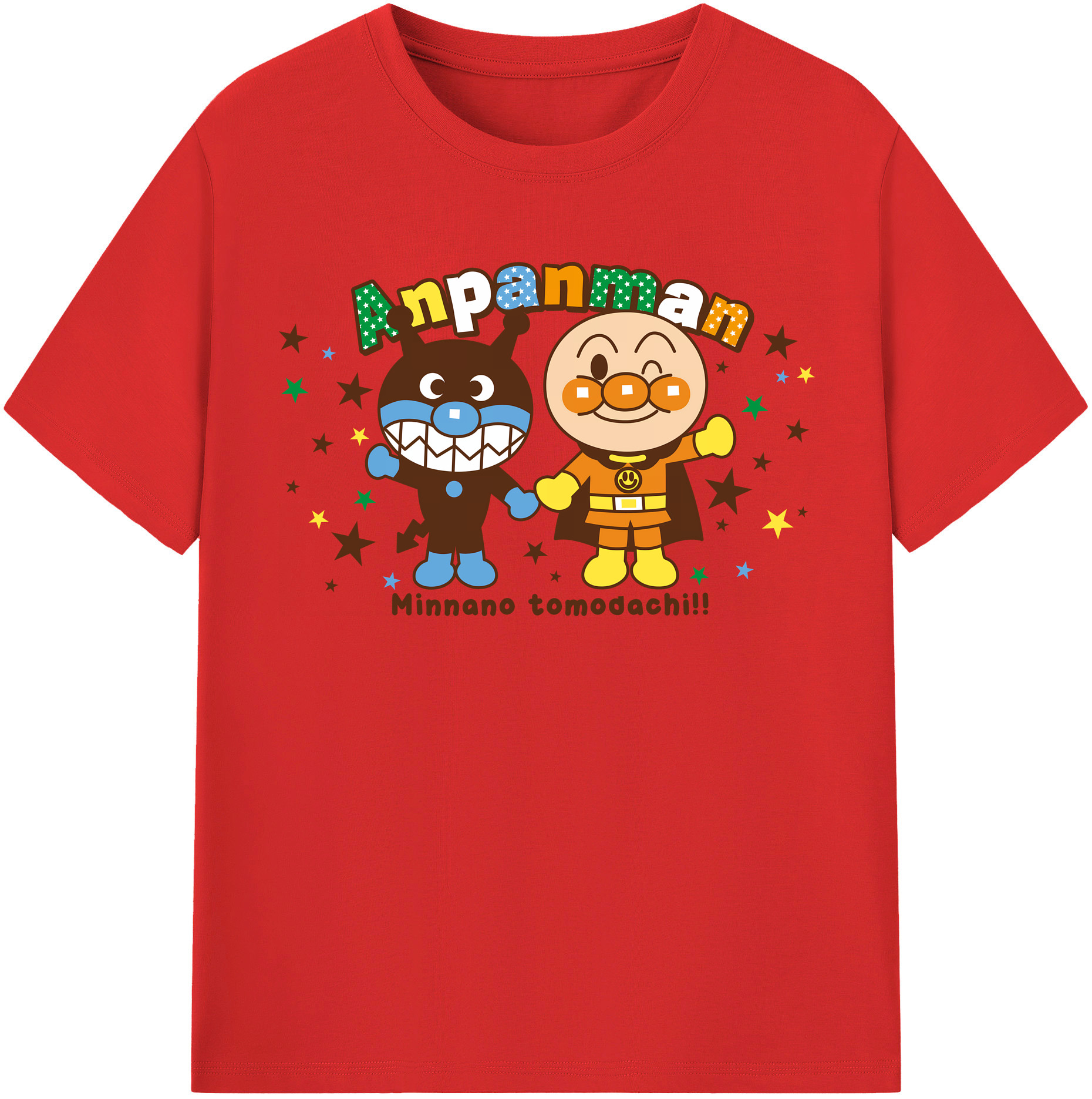 （画像用） アンパンマン Anpanman レディースカジュアルプリントTシャツ（綿100％）