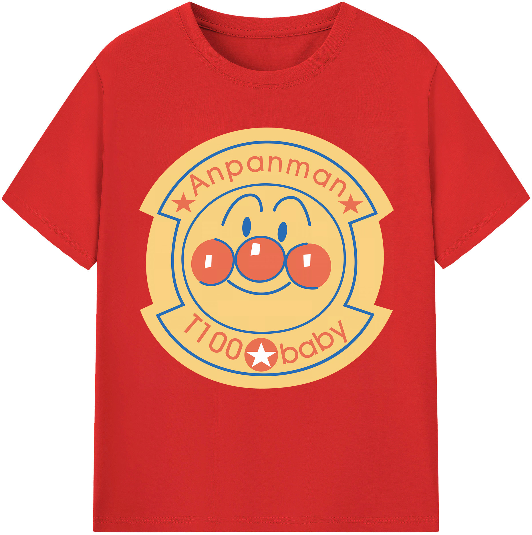（画像用） アンパンマン Anpanman レディースカジュアルプリントTシャツ（綿100％）