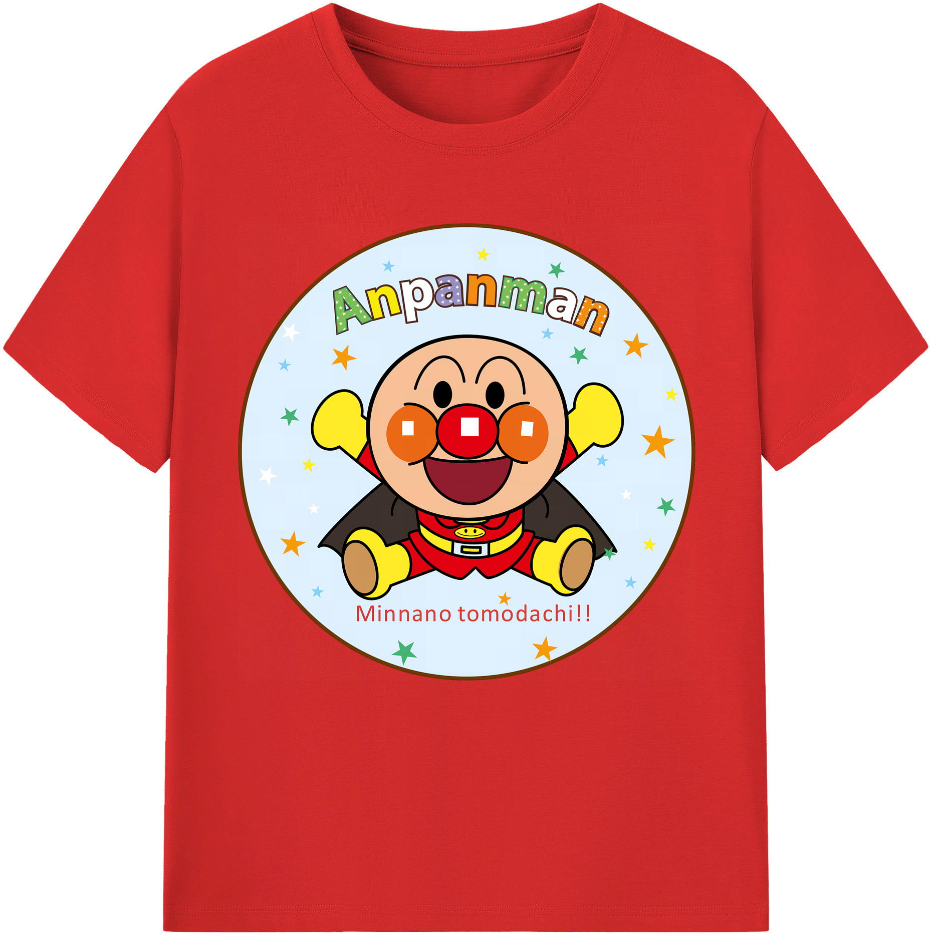 （画像用） アンパンマン Anpanman レディースカジュアルプリントTシャツ（綿100％）
