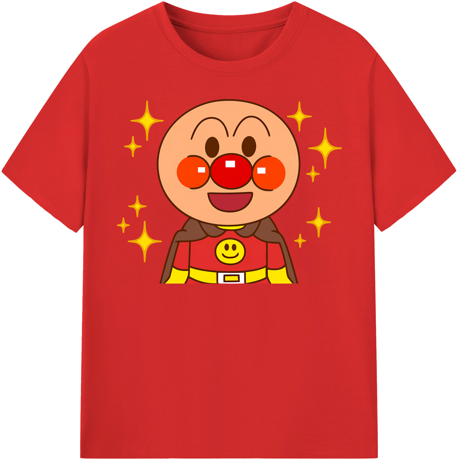 （画像用） アンパンマン Anpanman レディースカジュアルプリントTシャツ（綿100％）