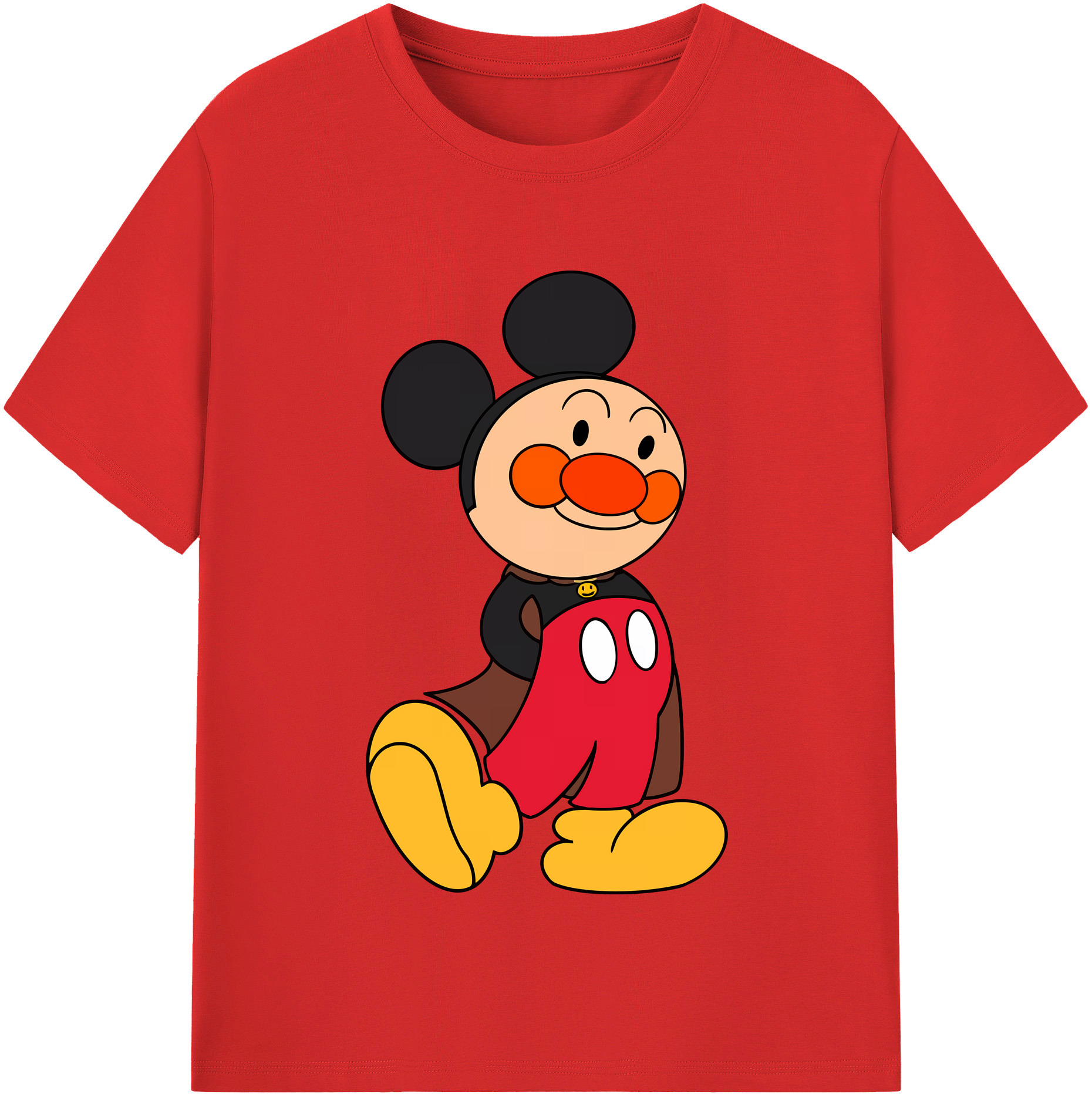 （画像用） アンパンマン Anpanman レディースカジュアルプリントTシャツ（綿100％）