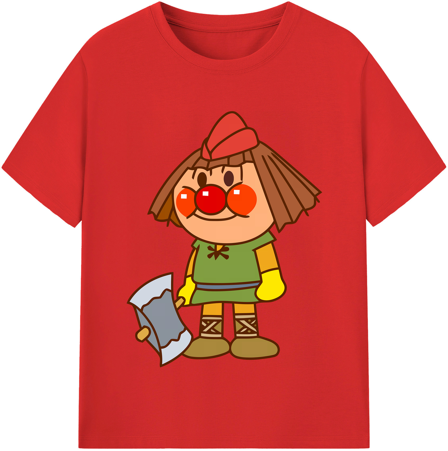 （画像用） アンパンマン Anpanman レディースカジュアルプリントTシャツ（綿100％）