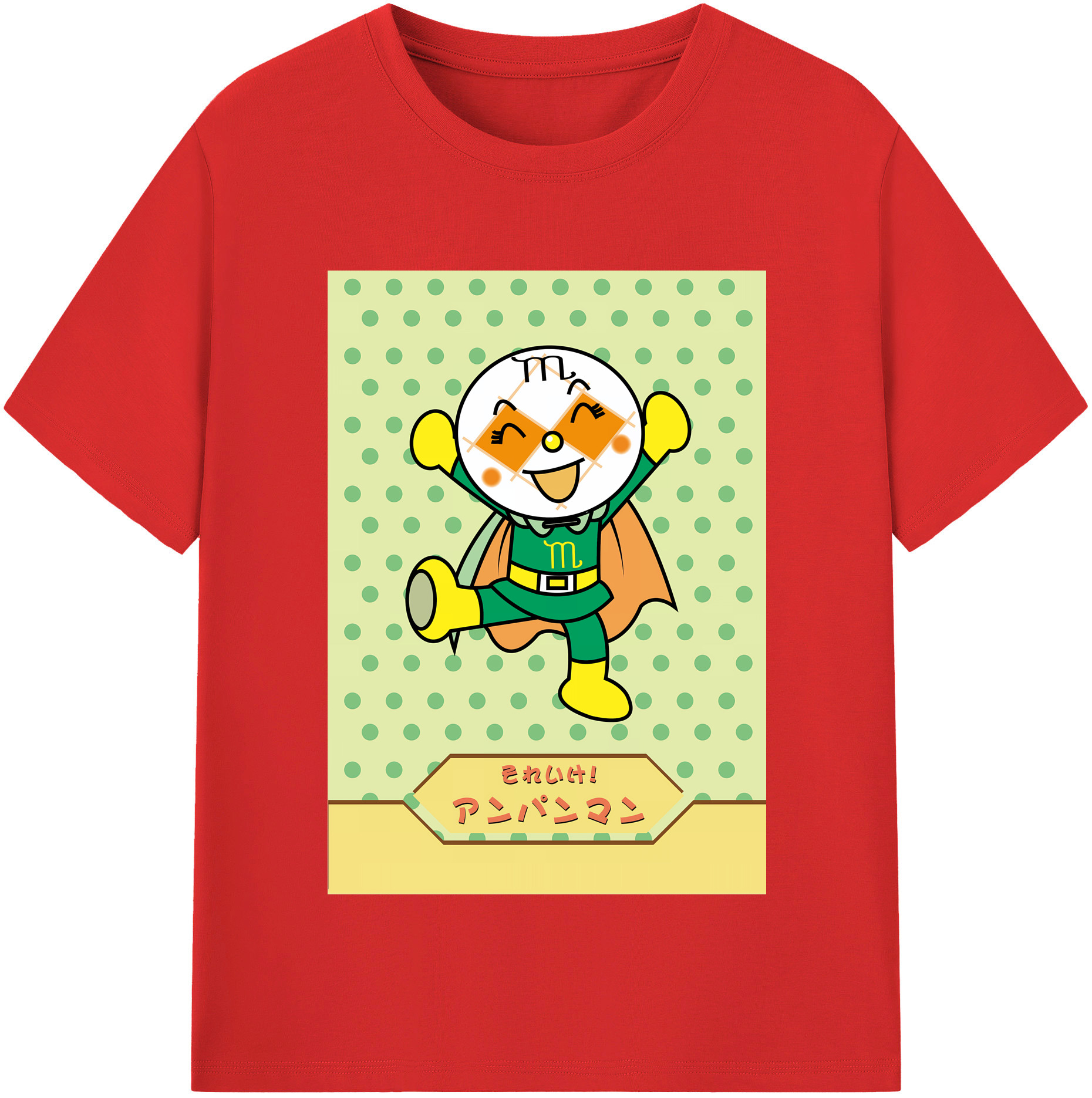 （画像用） アンパンマン Anpanman レディースカジュアルプリントTシャツ（綿100％）