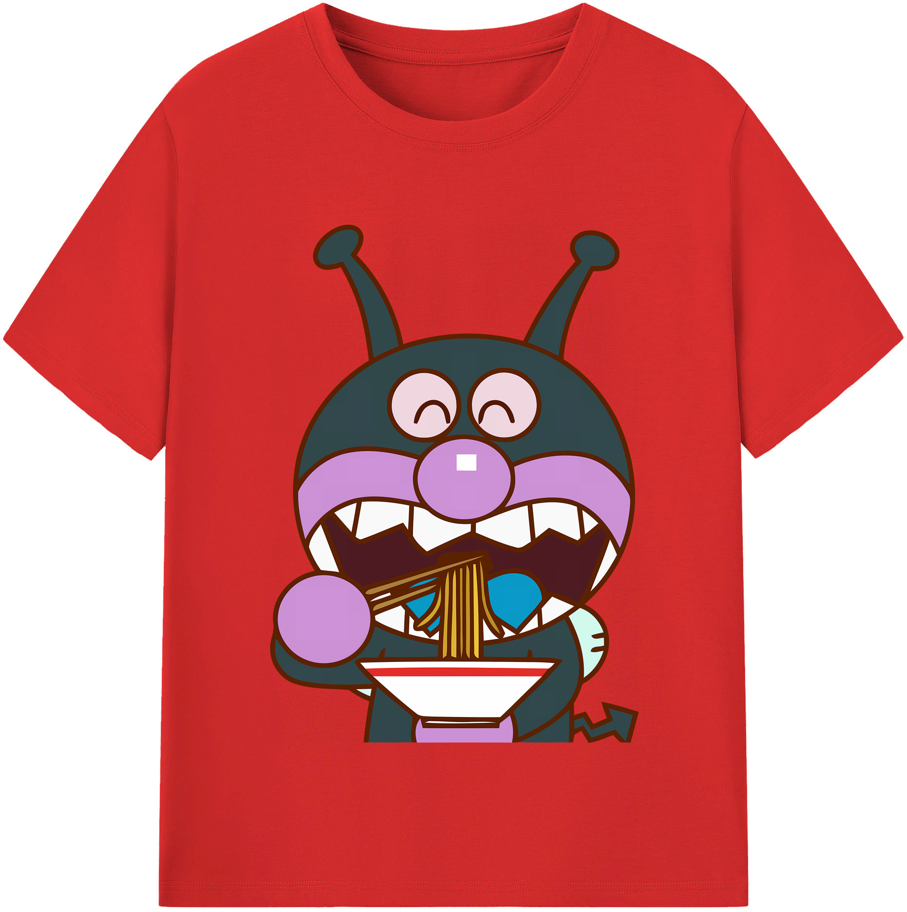 （画像用） アンパンマン Anpanman レディースカジュアルプリントTシャツ（綿100％）