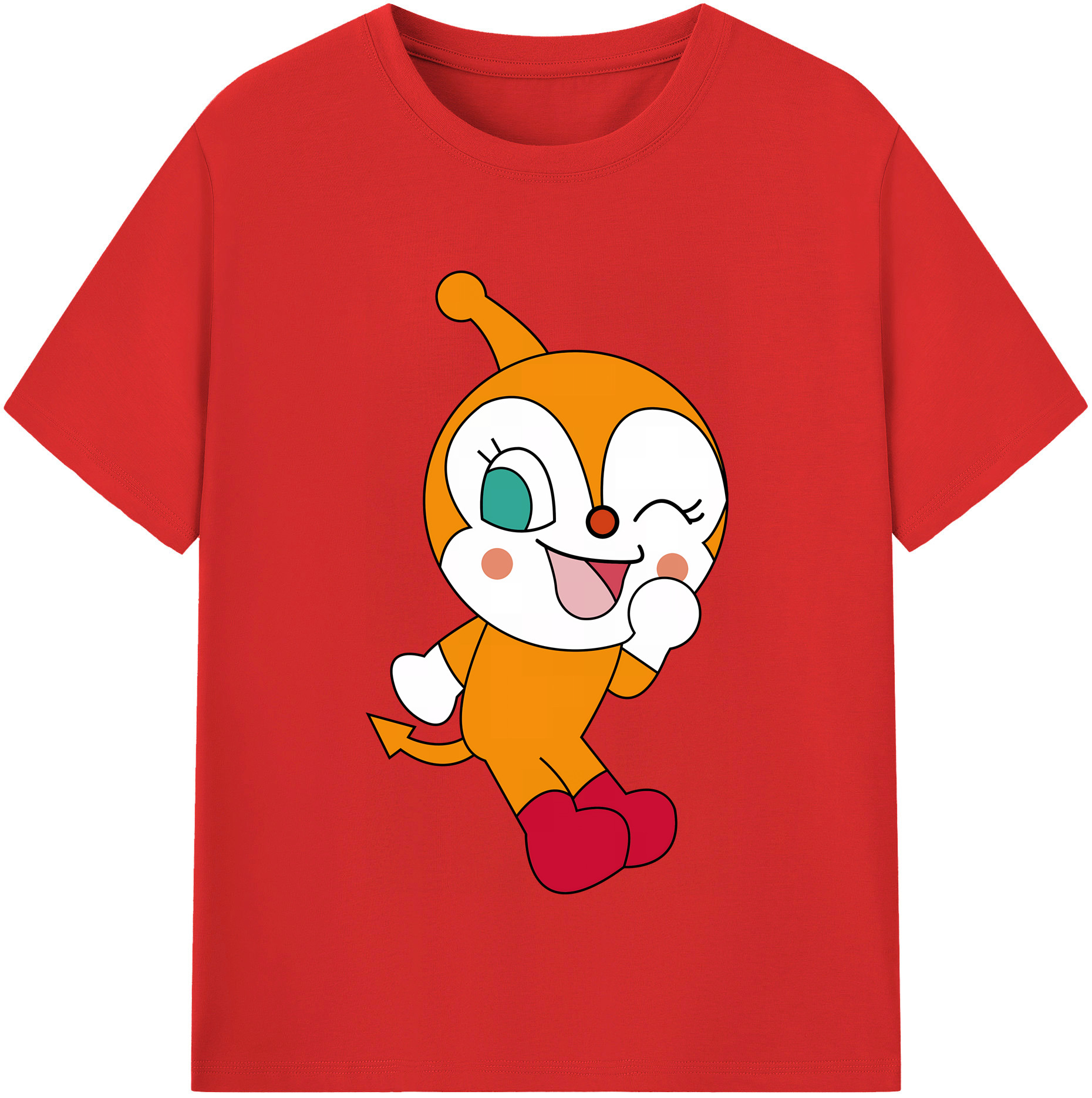 （画像用） アンパンマン Anpanman レディースカジュアルプリントTシャツ（綿100％）
