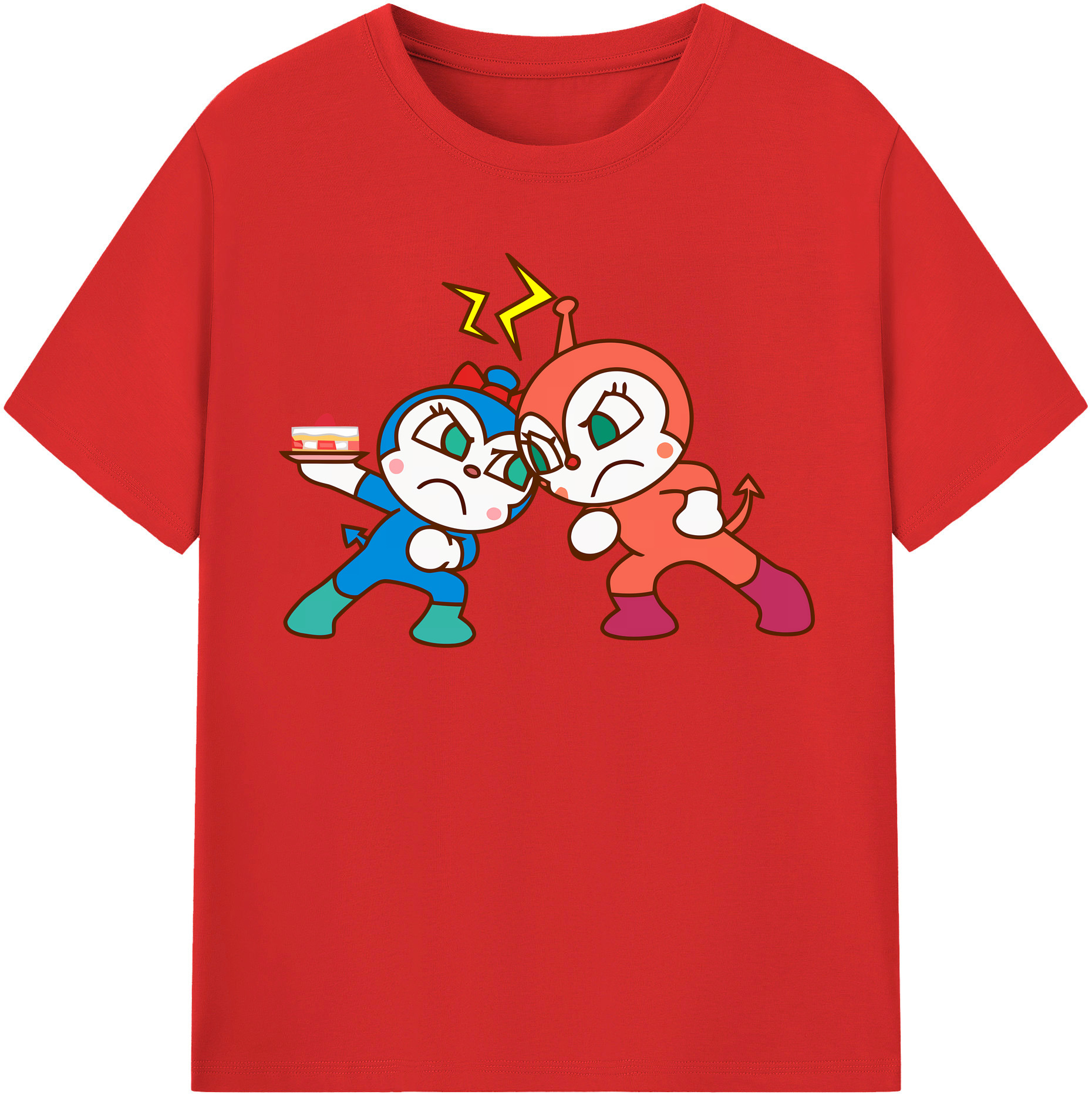 （画像用） アンパンマン Anpanman レディースカジュアルプリントTシャツ（綿100％）