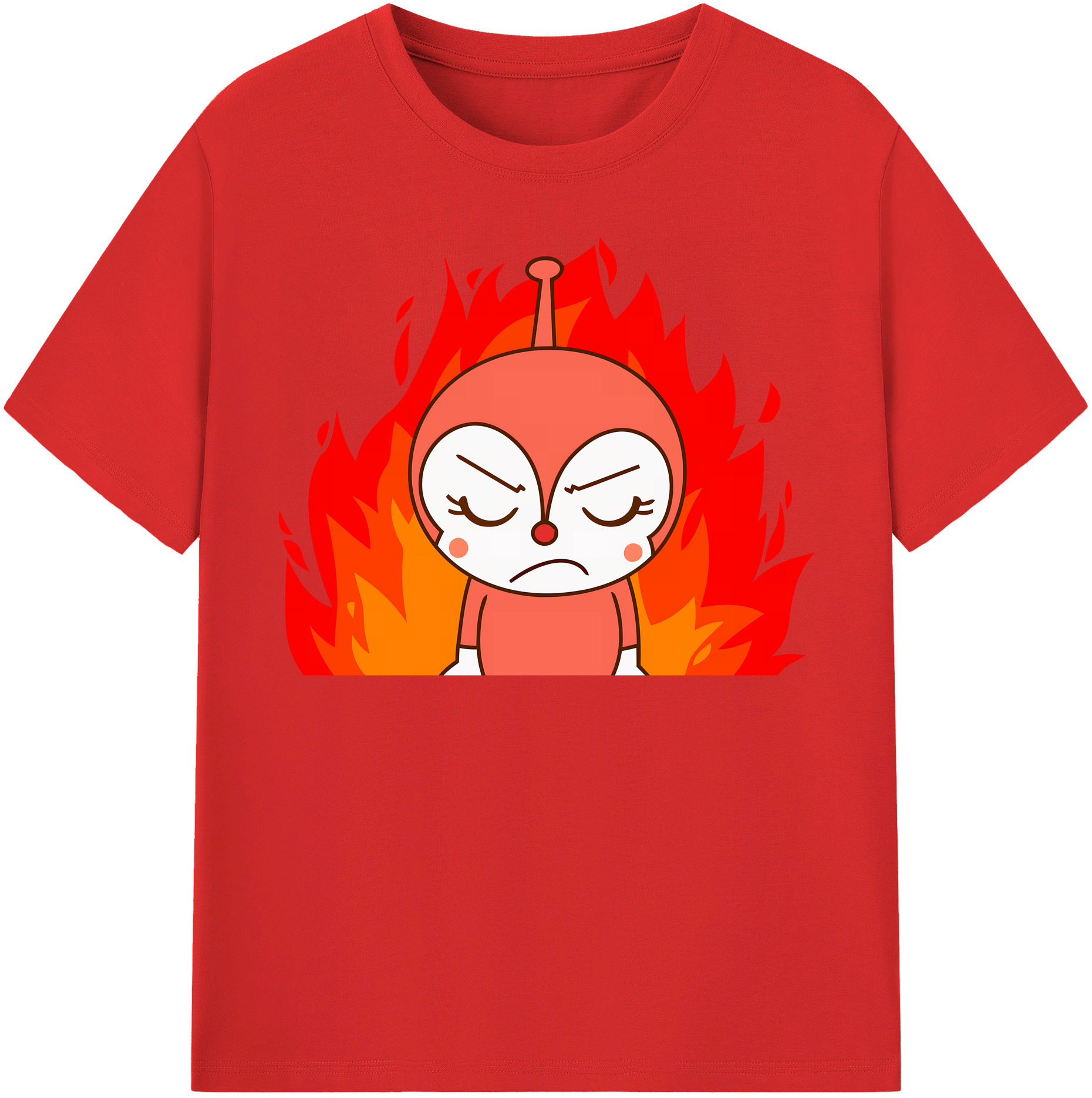 （画像用） アンパンマン Anpanman レディースカジュアルプリントTシャツ（綿100％）