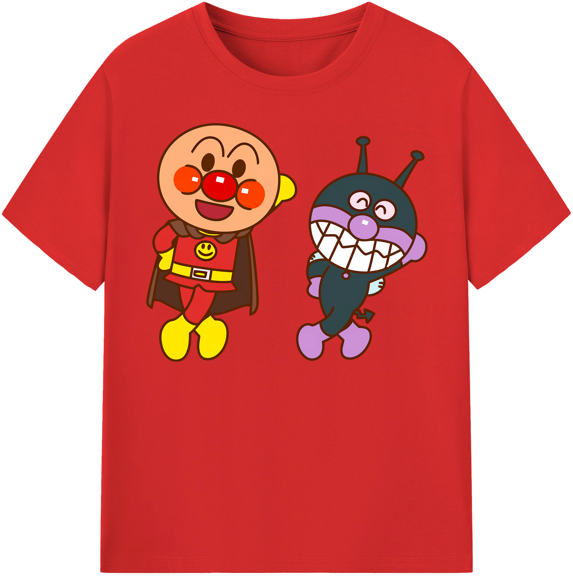 （画像用） アンパンマン Anpanman レディースカジュアルプリントTシャツ（綿100％）