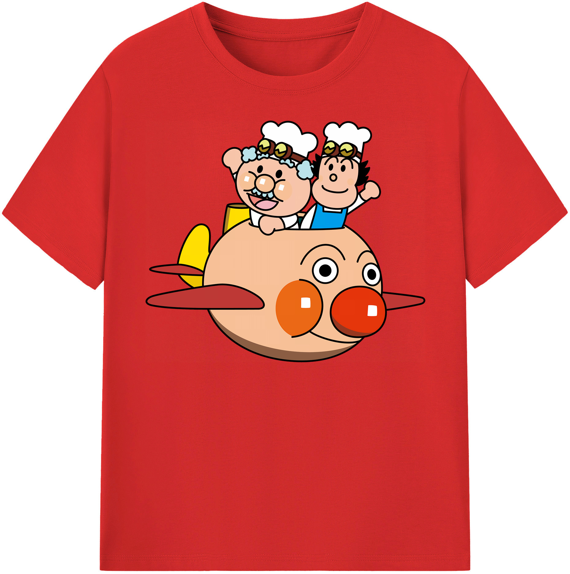 （画像用） アンパンマン Anpanman レディースカジュアルプリントTシャツ（綿100％）