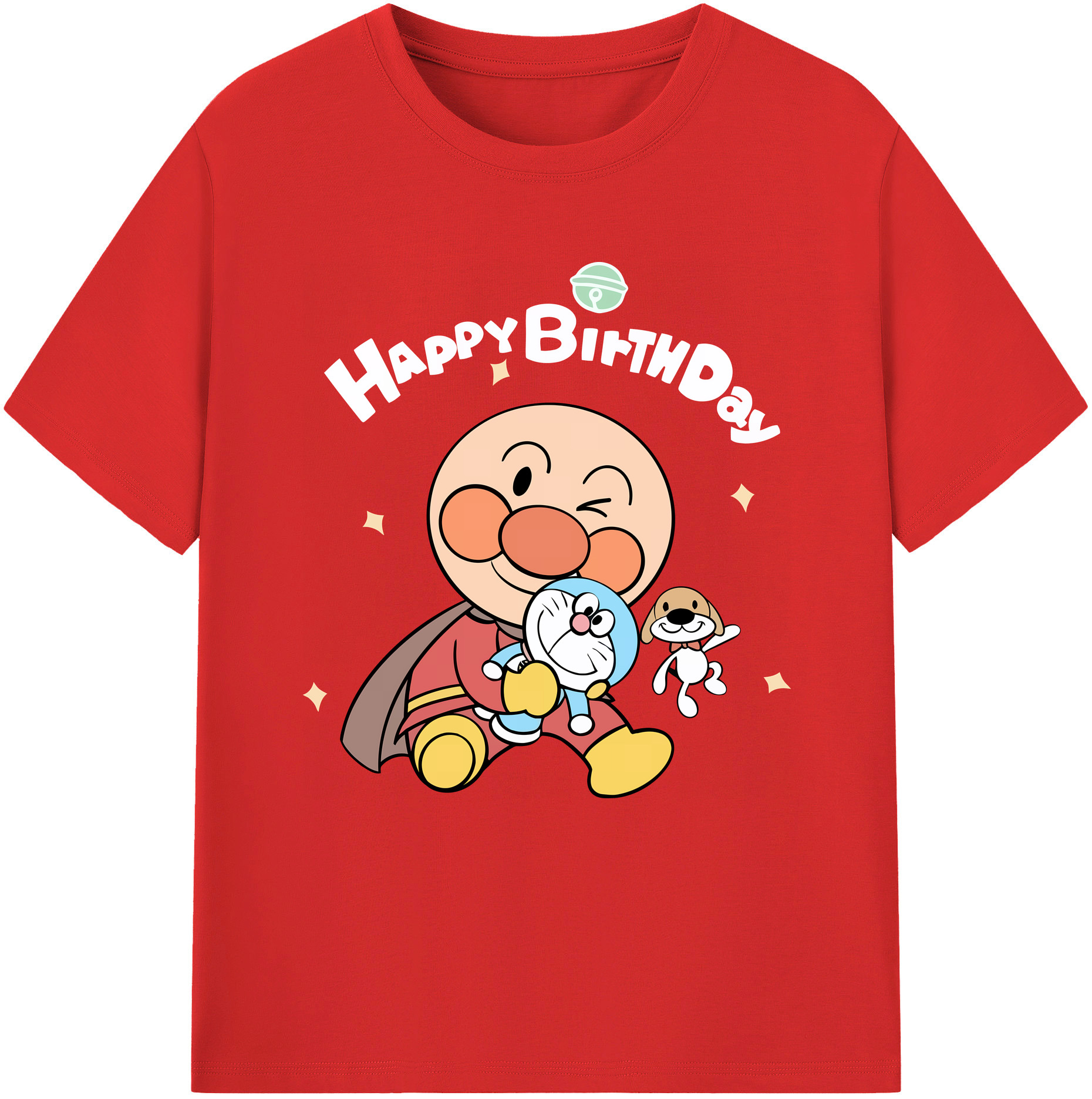 （画像用） アンパンマン Anpanman レディースカジュアルプリントTシャツ（綿100％）