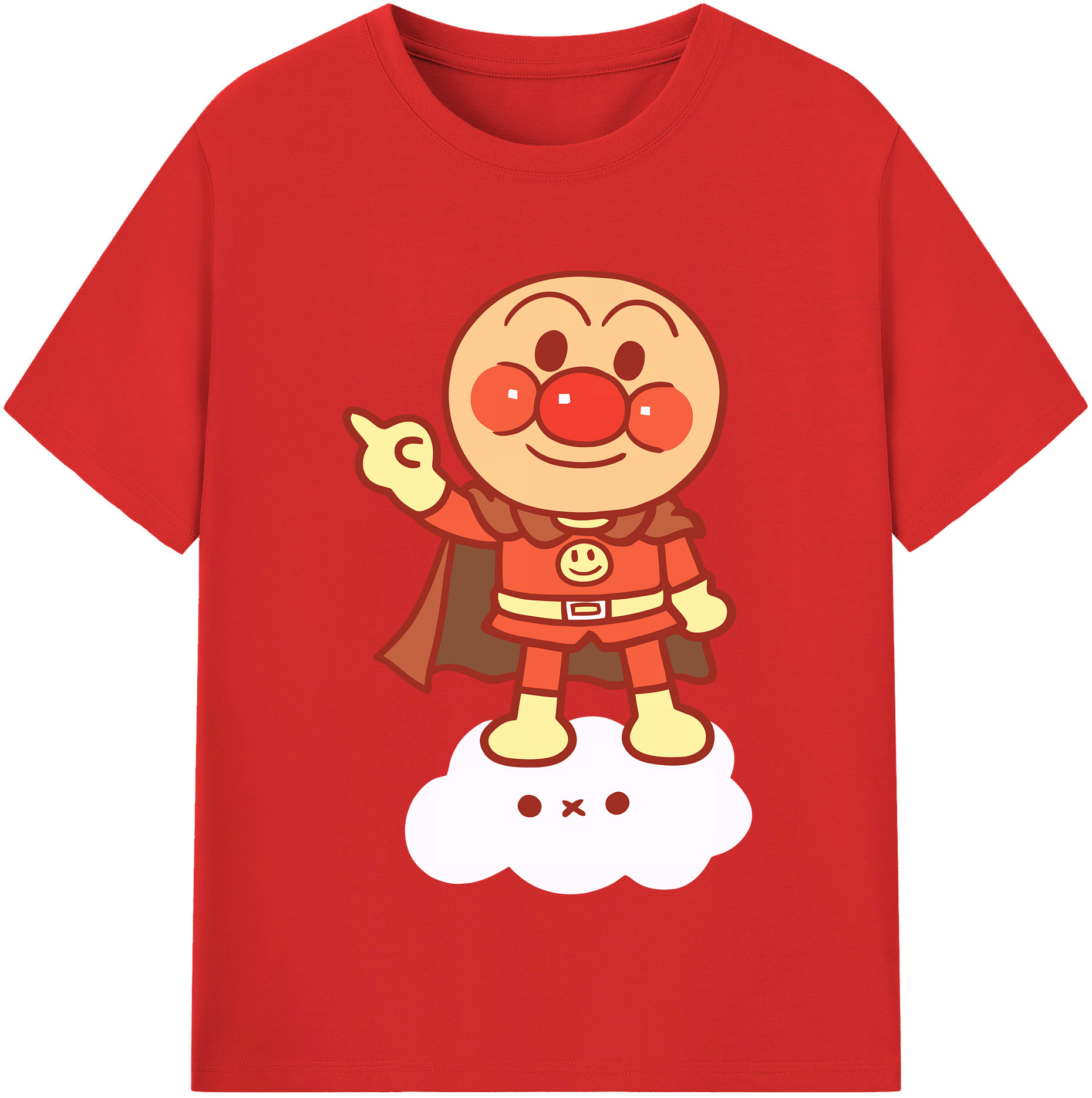 （画像用） アンパンマン Anpanman レディースカジュアルプリントTシャツ（綿100％）