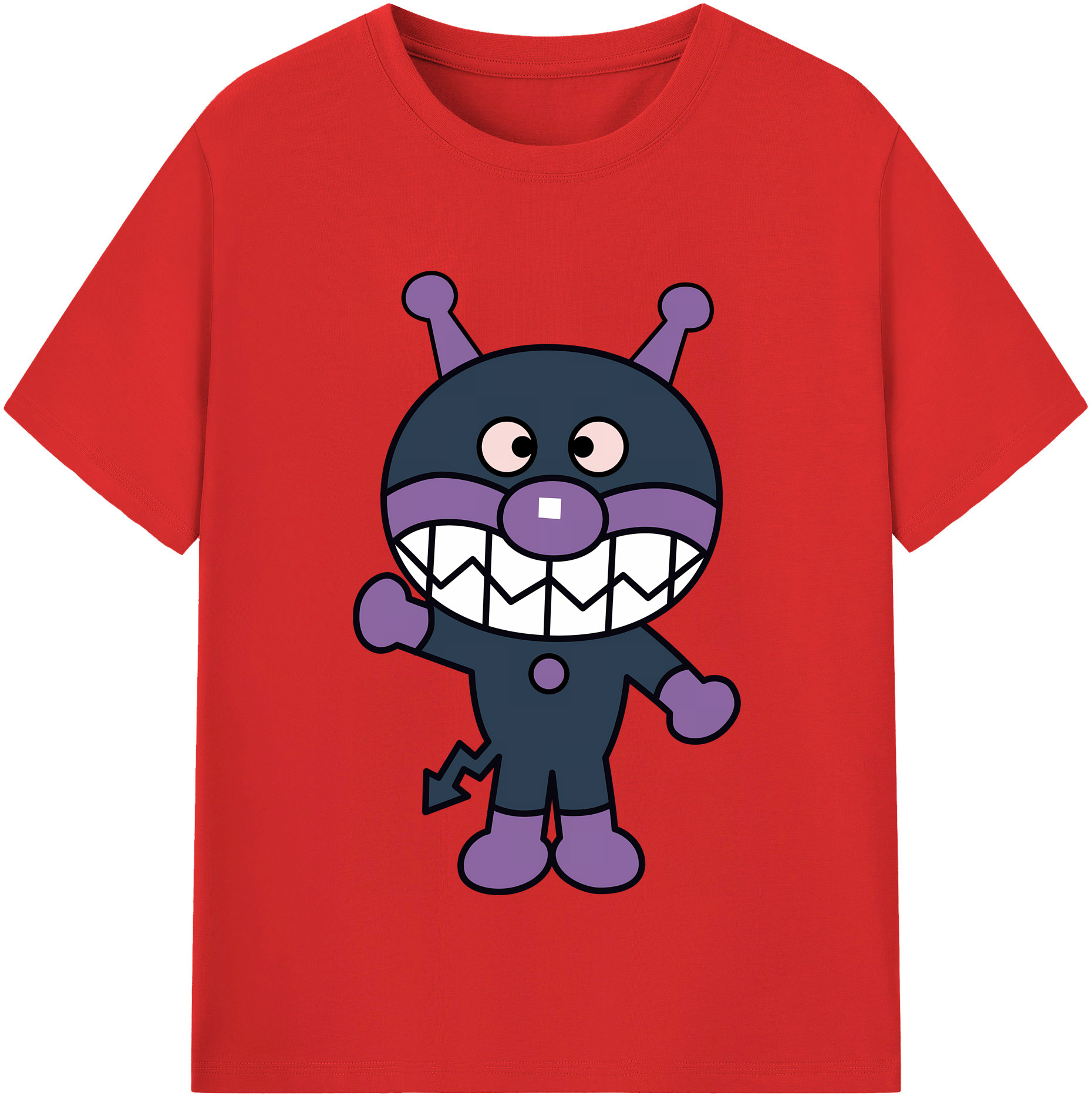 （画像用） アンパンマン Anpanman レディースカジュアルプリントTシャツ（綿100％）
