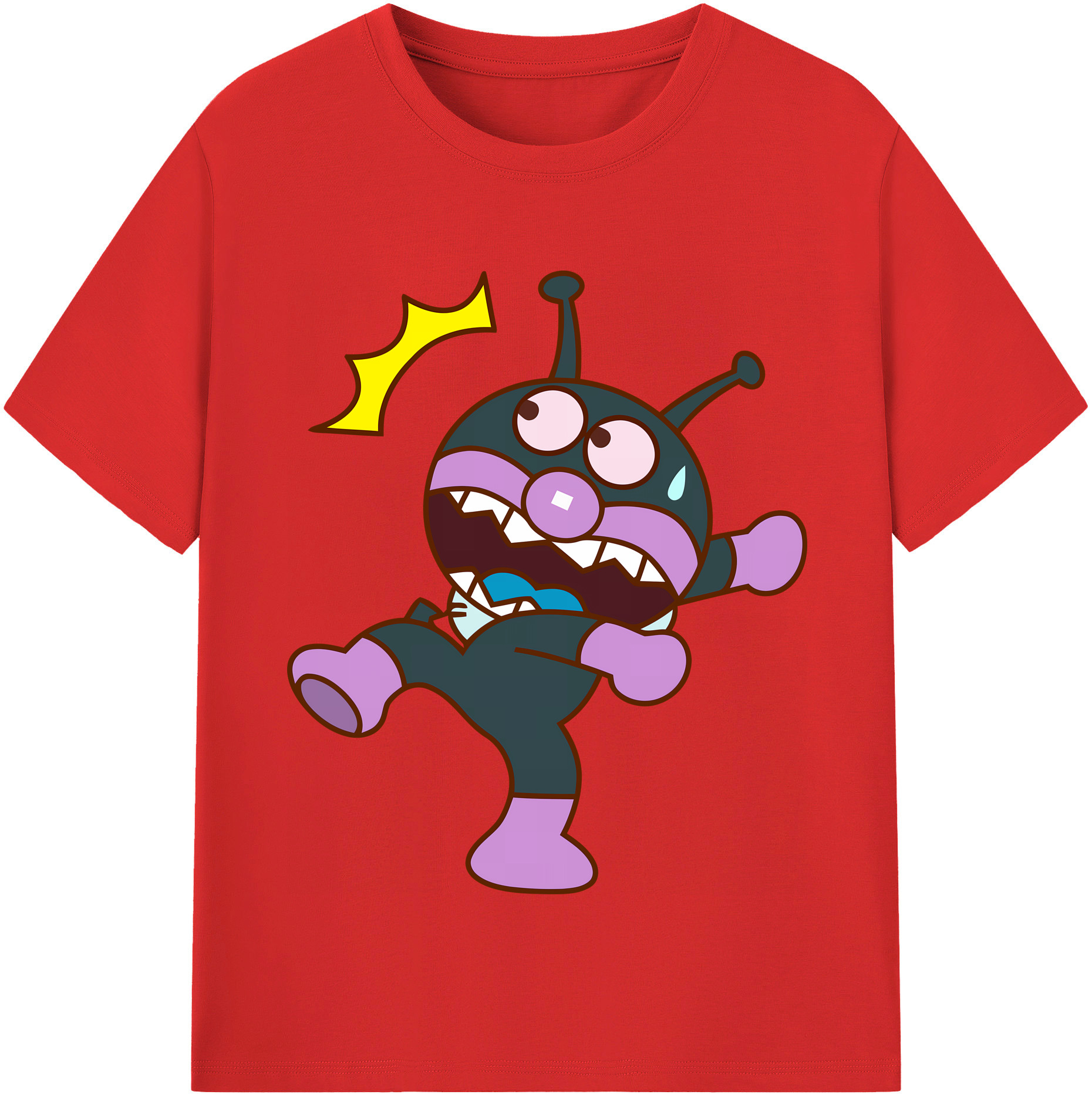 （画像用） アンパンマン Anpanman レディースカジュアルプリントTシャツ（綿100％）