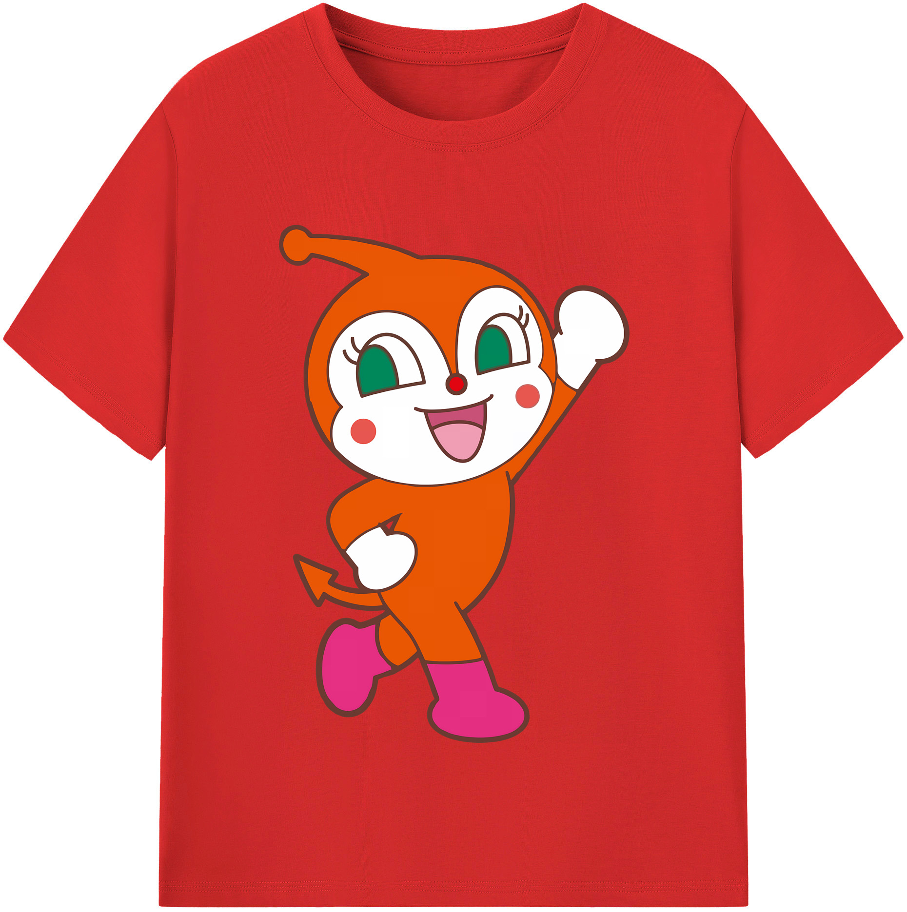 （画像用） アンパンマン Anpanman レディースカジュアルプリントTシャツ（綿100％）