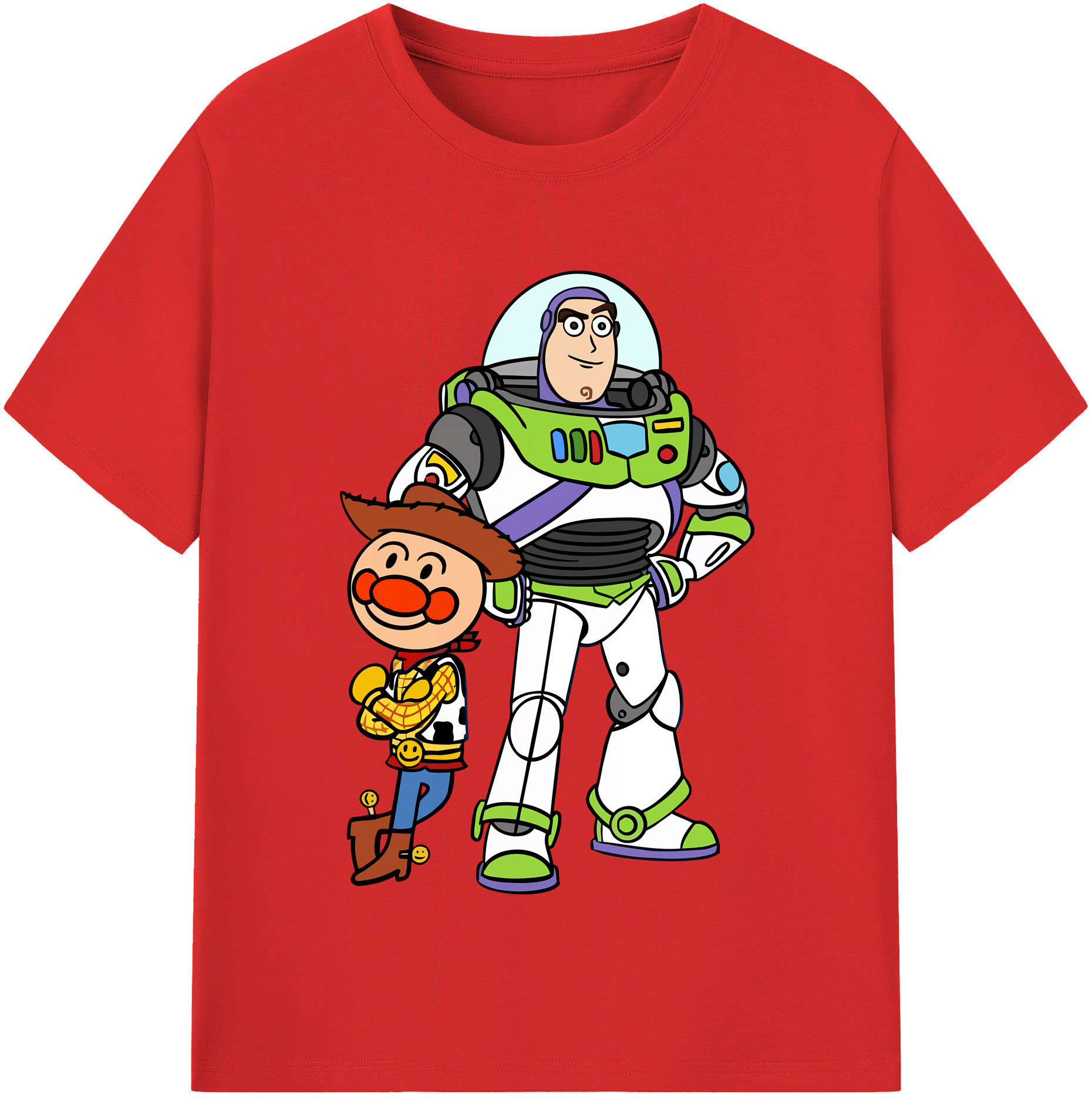 （画像用） アンパンマン Anpanman レディースカジュアルプリントTシャツ（綿100％）