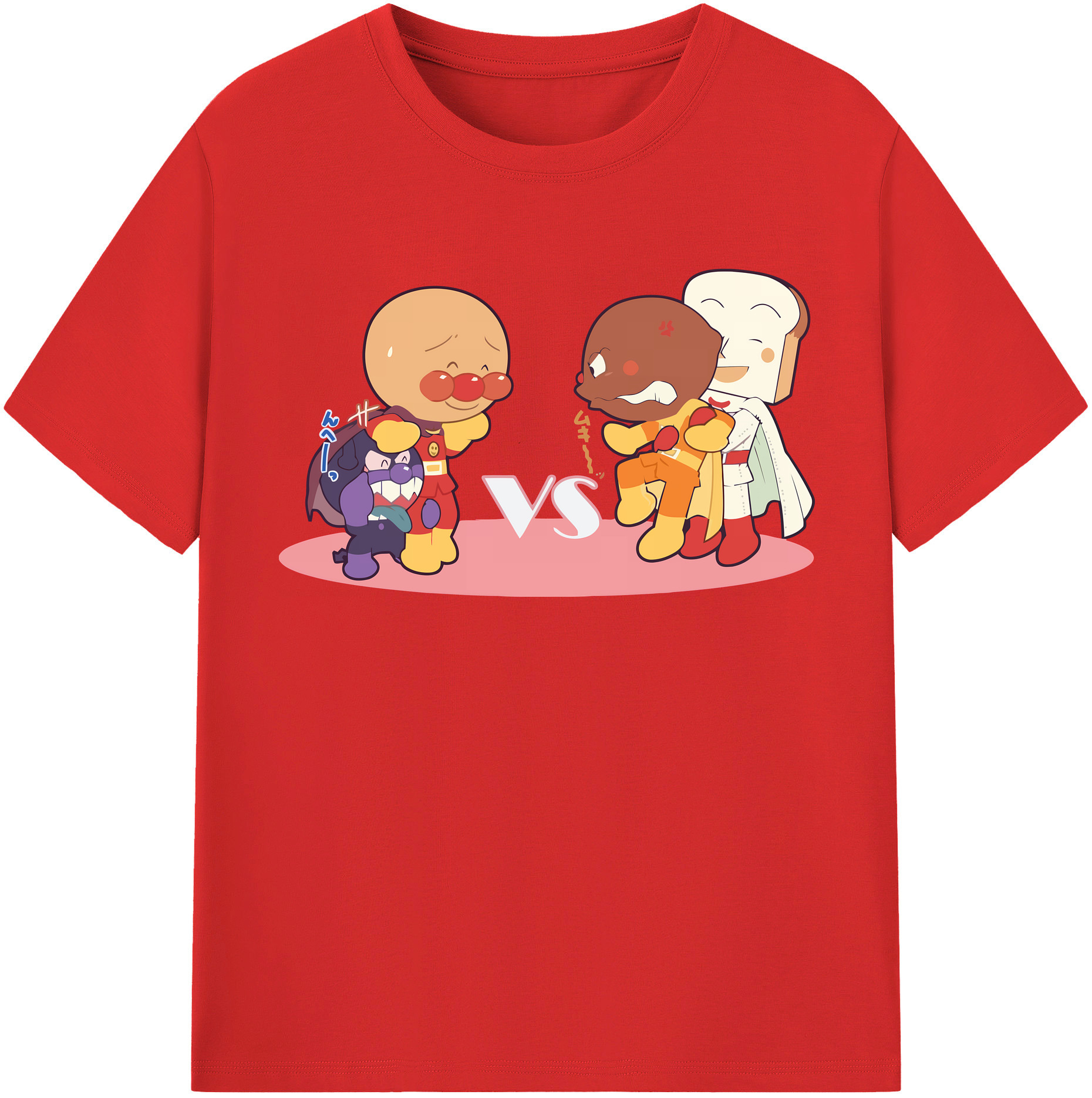 （画像用） アンパンマン Anpanman レディースカジュアルプリントTシャツ（綿100％）