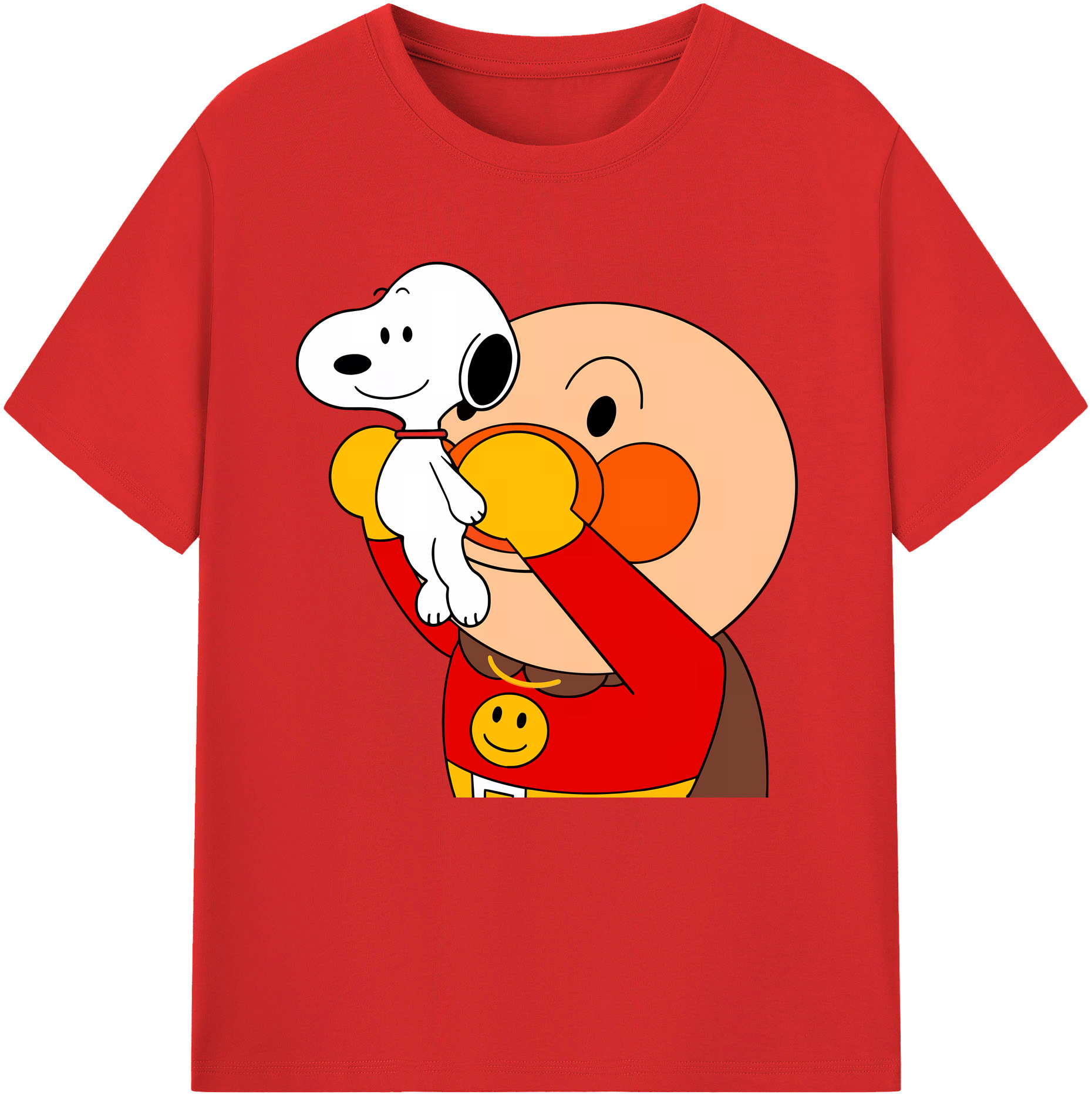 （画像用） アンパンマン Anpanman レディースカジュアルプリントTシャツ（綿100％）