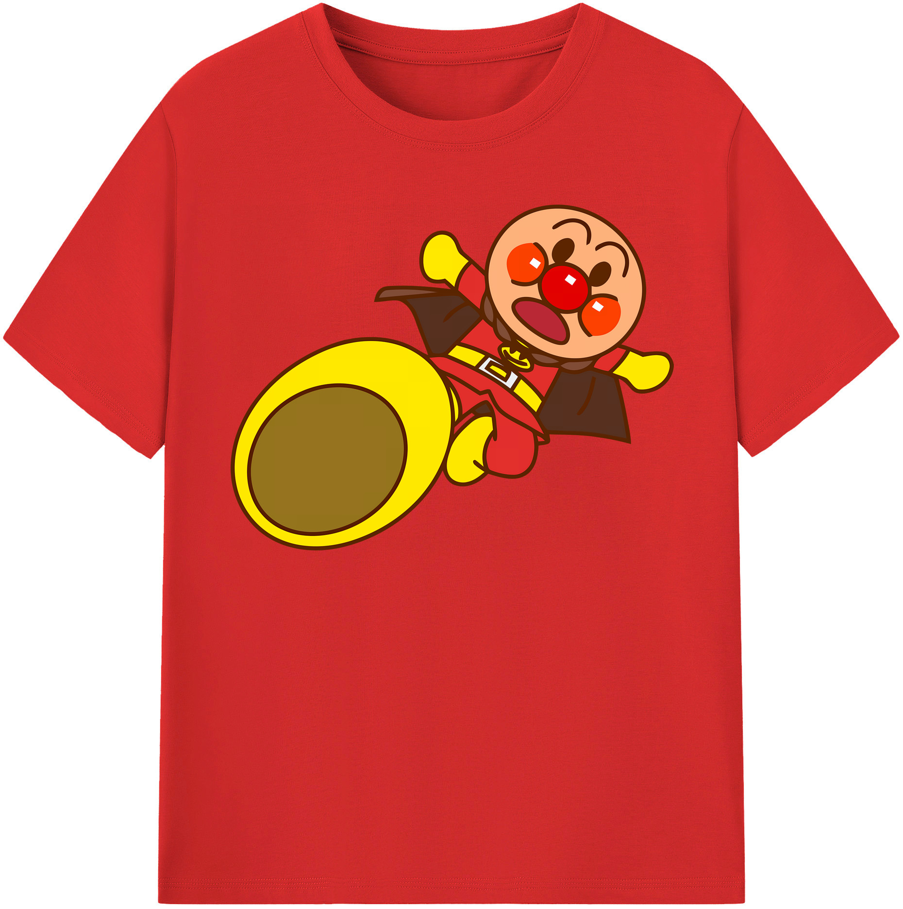 （画像用） アンパンマン Anpanman レディースカジュアルプリントTシャツ（綿100％）