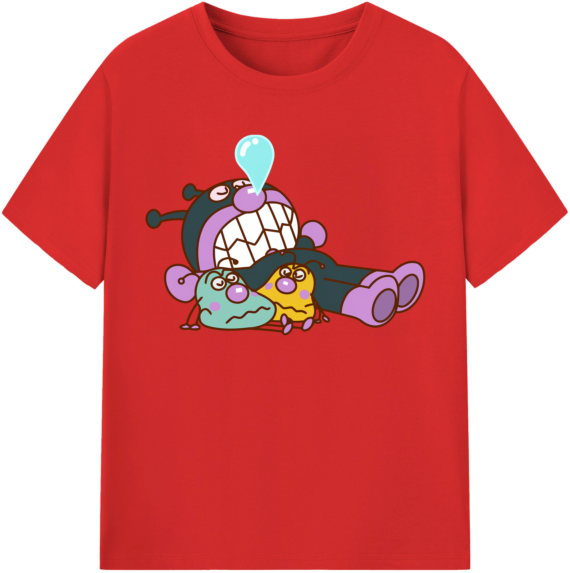 （画像用） アンパンマン Anpanman レディースカジュアルプリントTシャツ（綿100％）