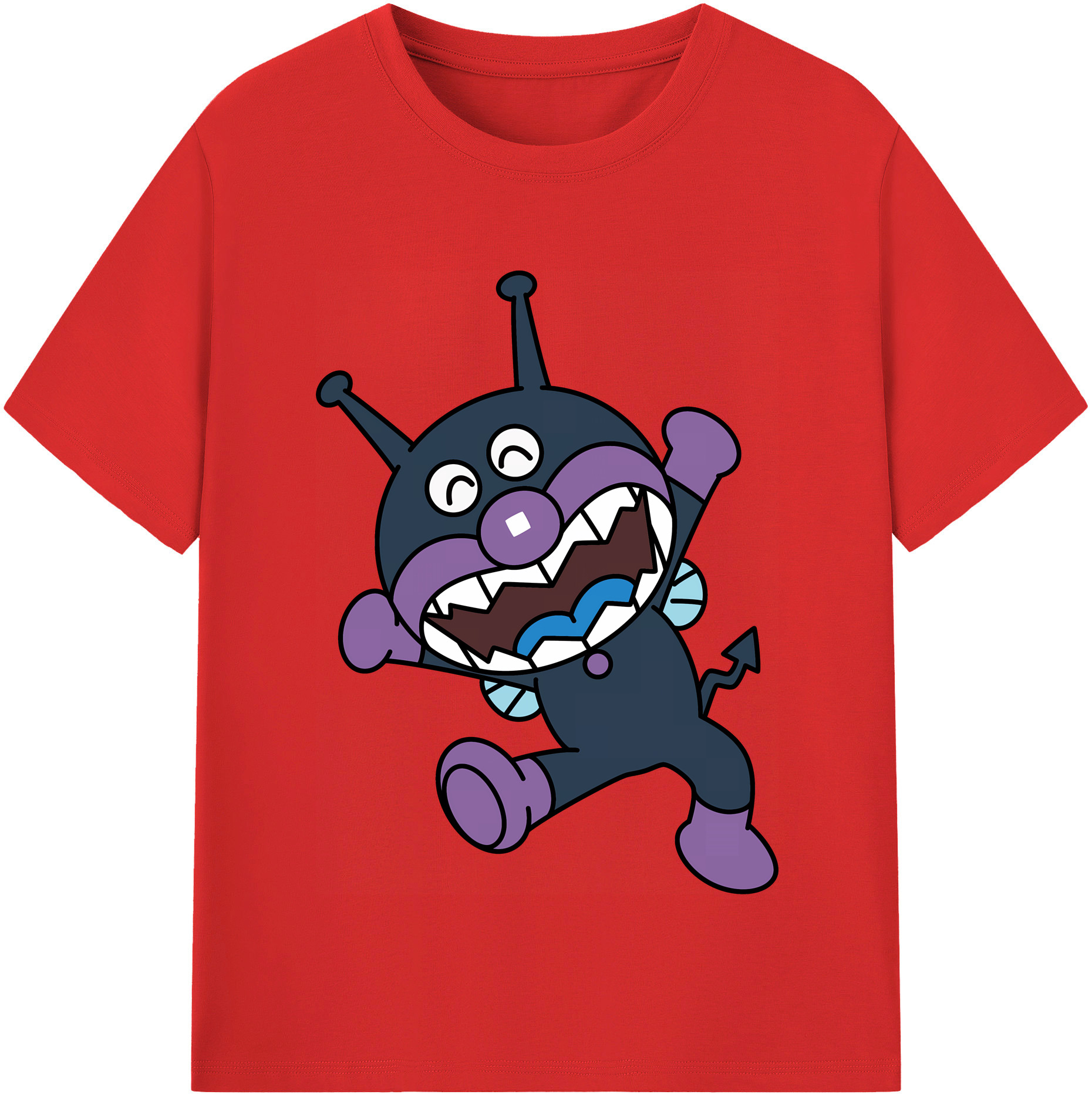 （画像用） アンパンマン Anpanman レディースカジュアルプリントTシャツ（綿100％）