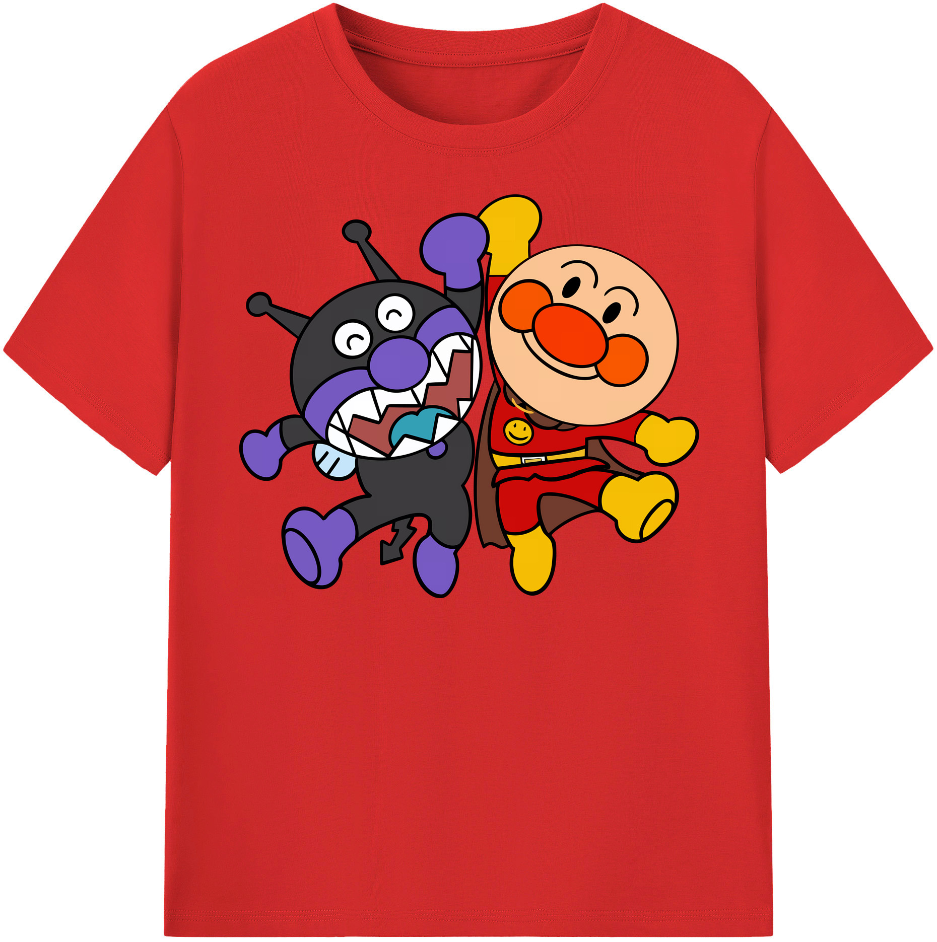 （画像用） アンパンマン Anpanman レディースカジュアルプリントTシャツ（綿100％）