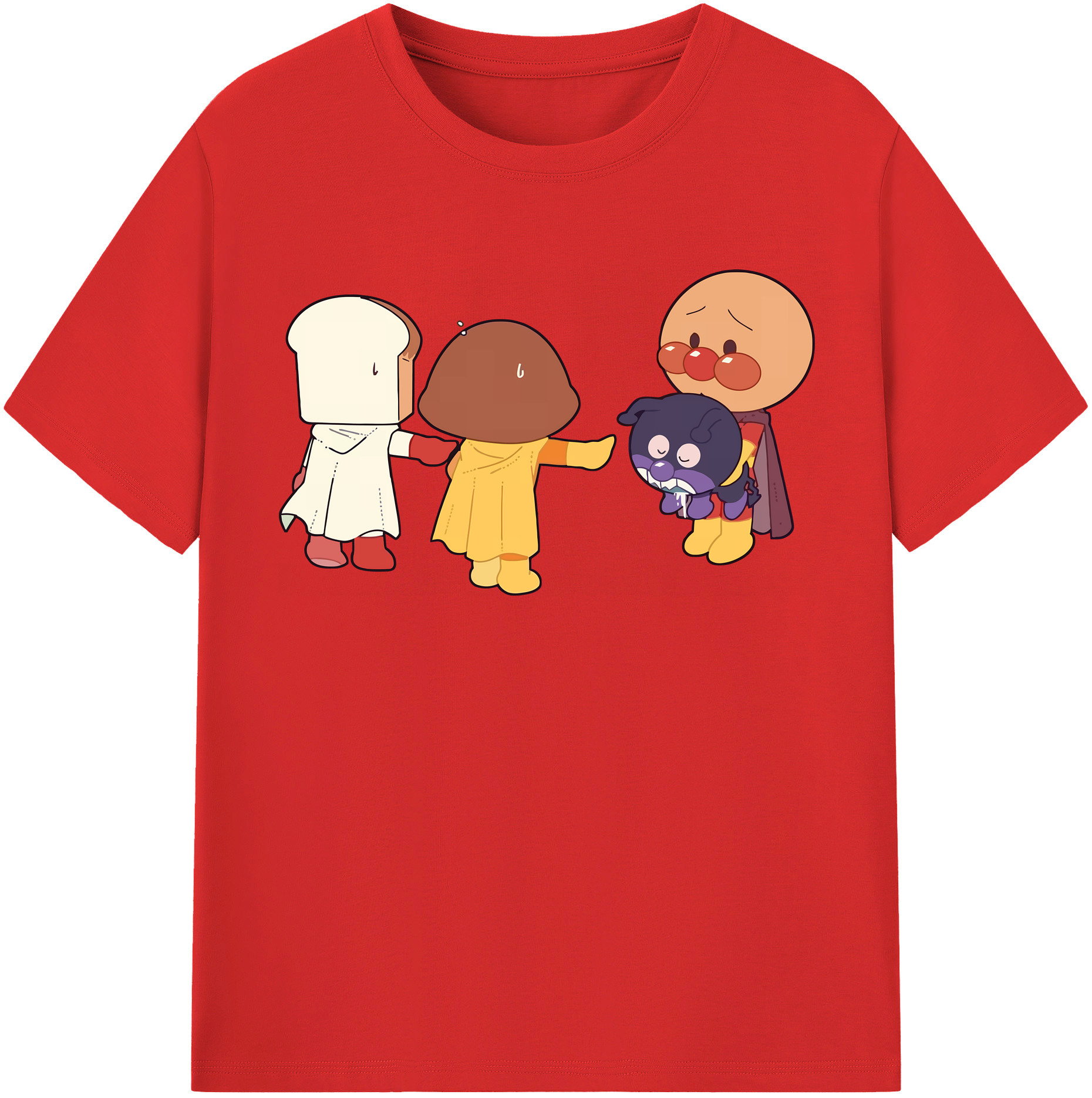 （画像用） アンパンマン Anpanman レディースカジュアルプリントTシャツ（綿100％）