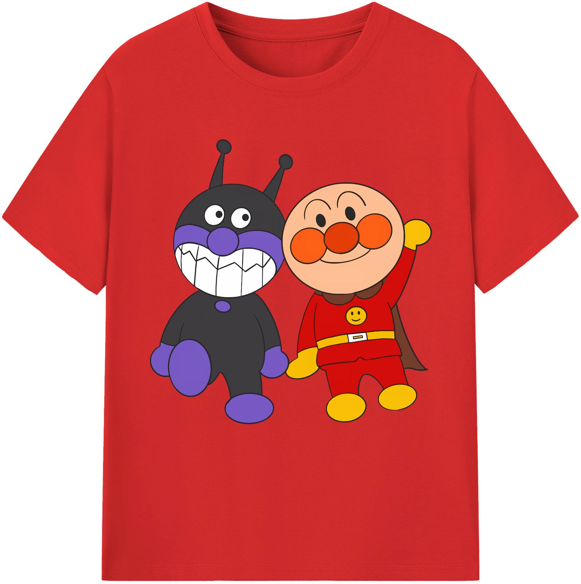 （画像用） アンパンマン Anpanman レディースカジュアルプリントTシャツ（綿100％）