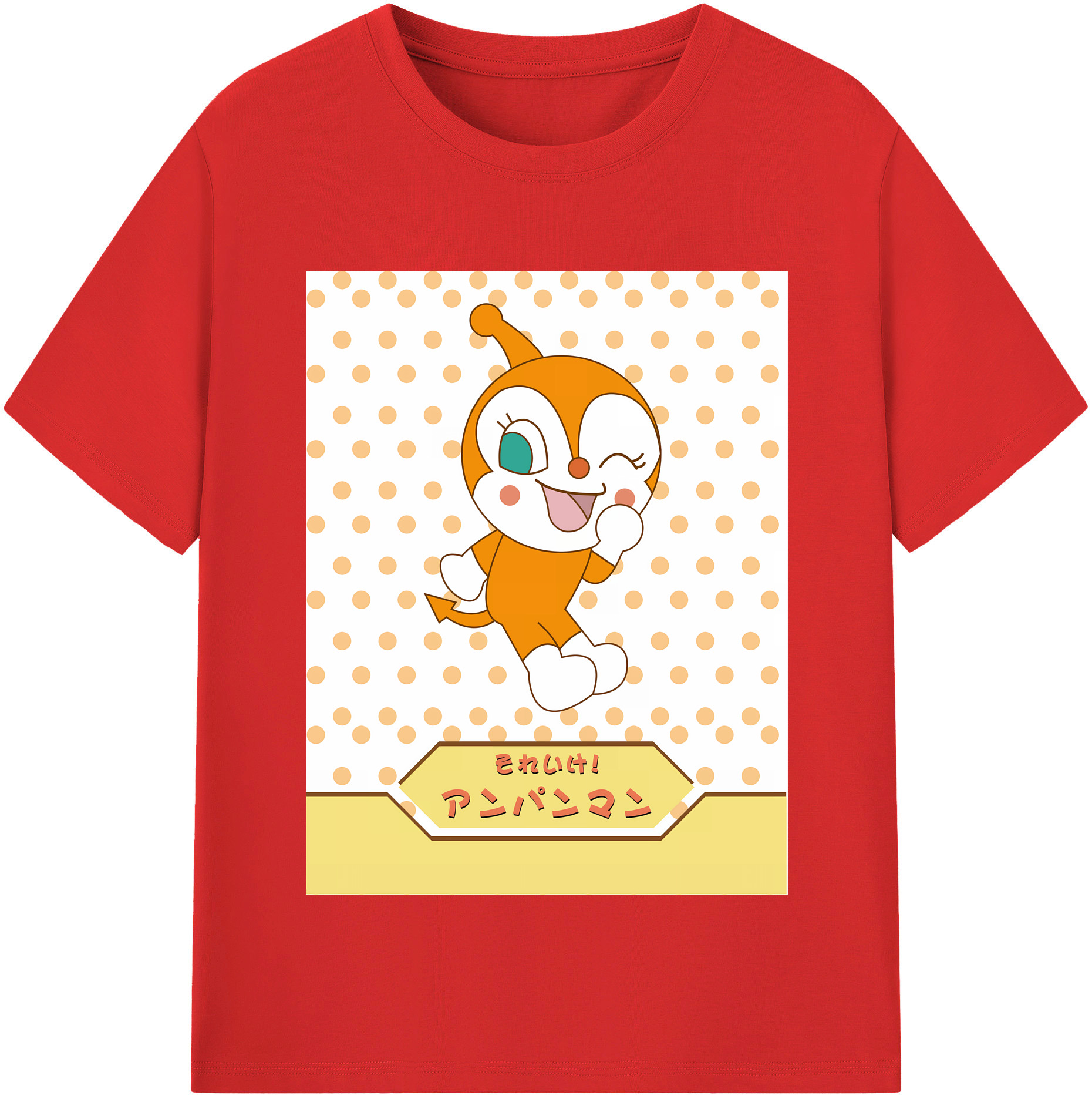 （画像用） アンパンマン Anpanman レディースカジュアルプリントTシャツ（綿100％）