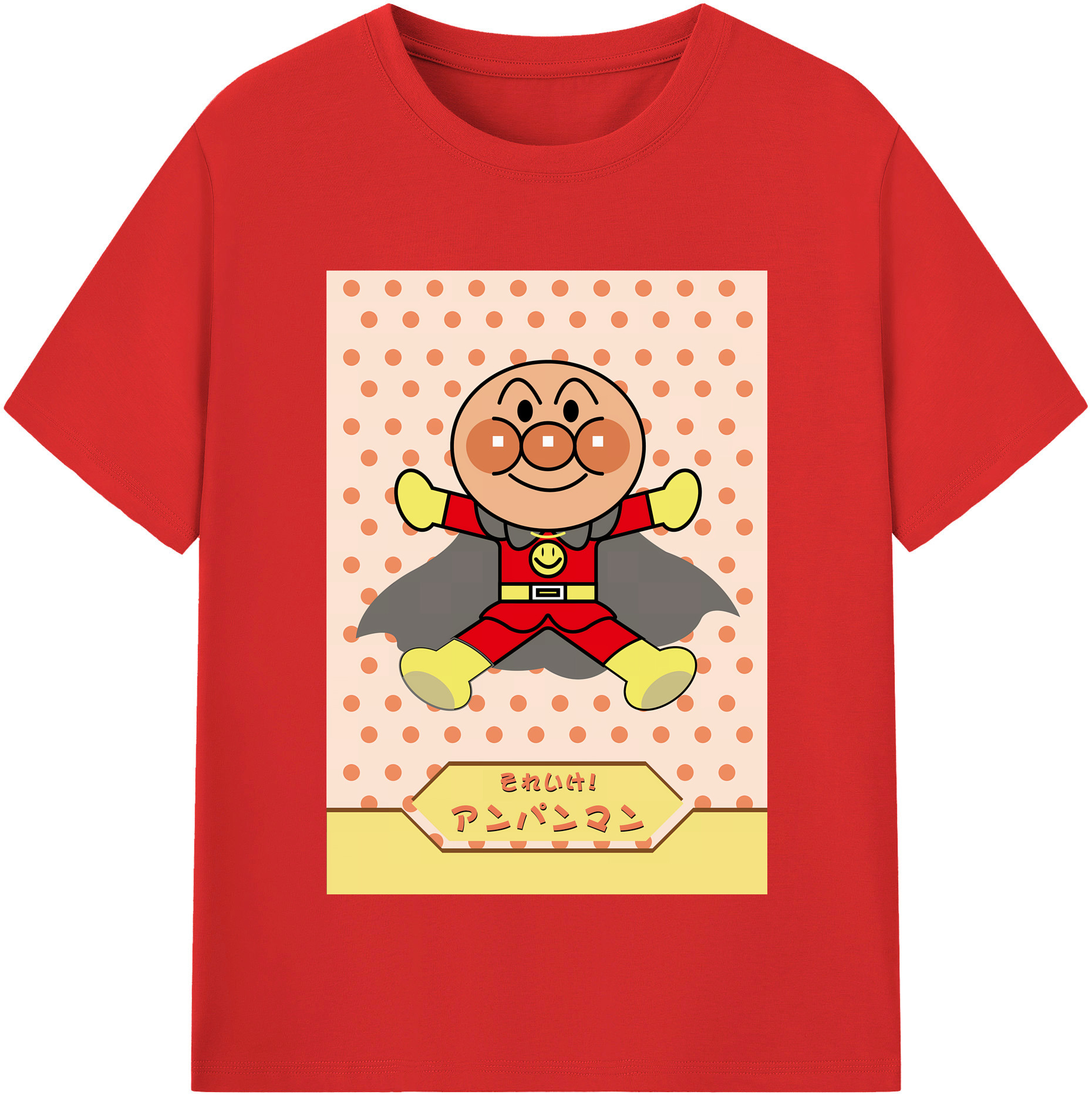 （画像用） アンパンマン Anpanman レディースカジュアルプリントTシャツ（綿100％）