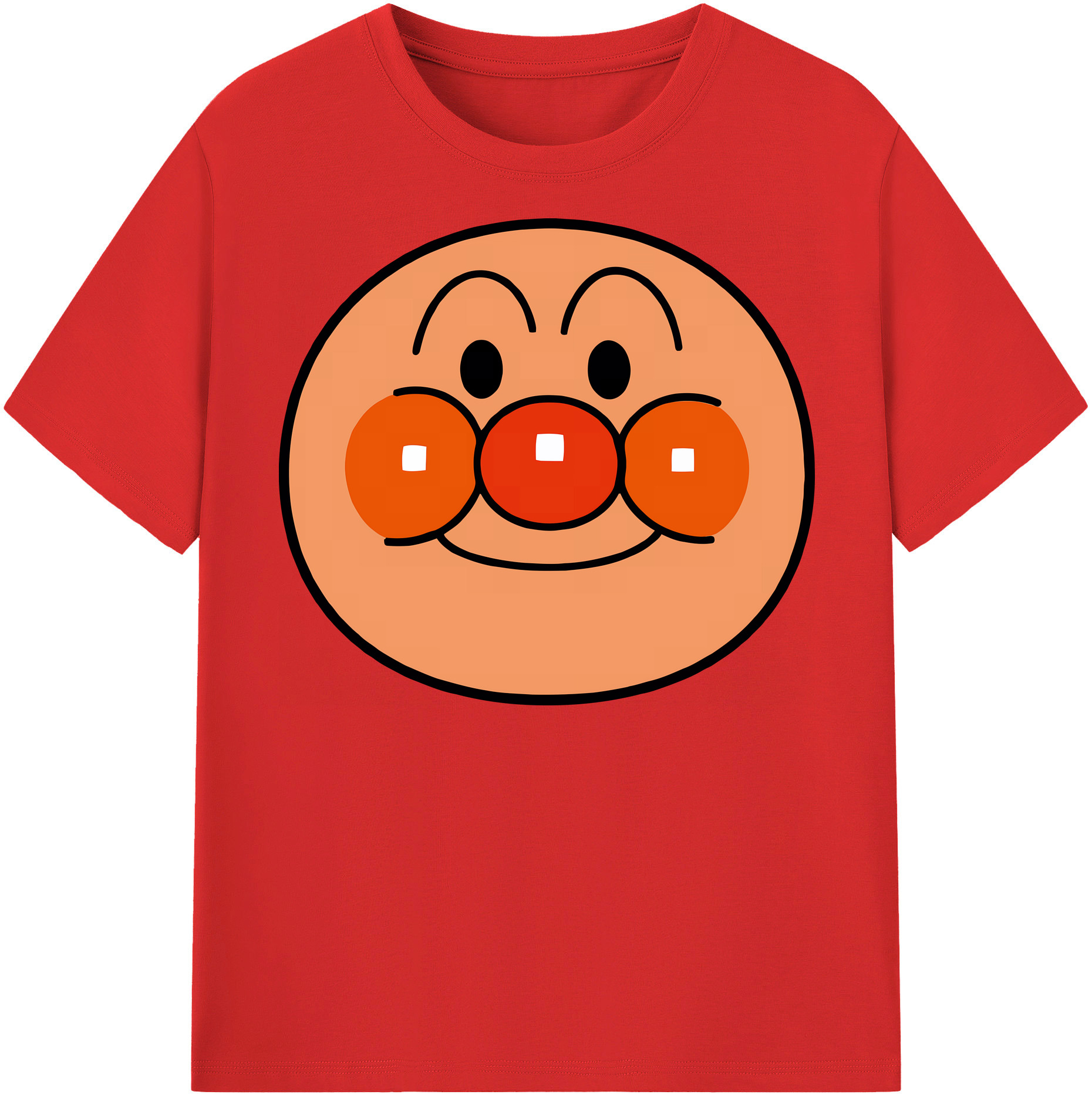 （画像用） アンパンマン Anpanman レディースカジュアルプリントTシャツ（綿100％）