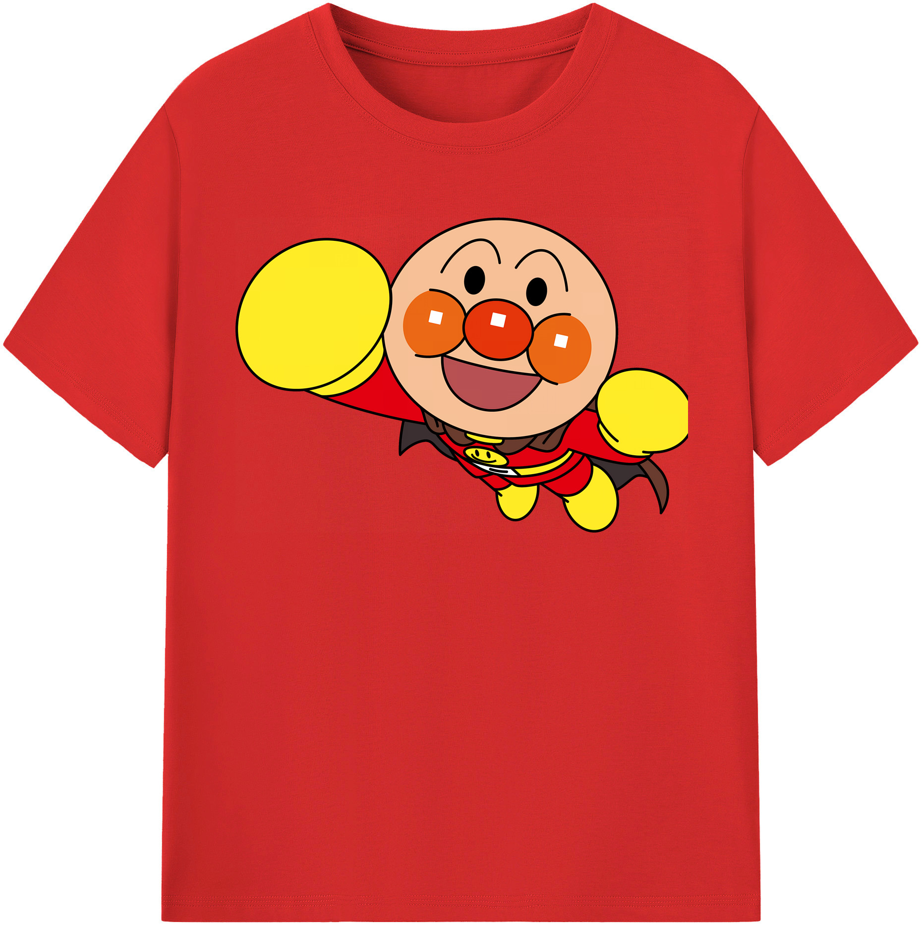 （画像用） アンパンマン Anpanman レディースカジュアルプリントTシャツ（綿100％）