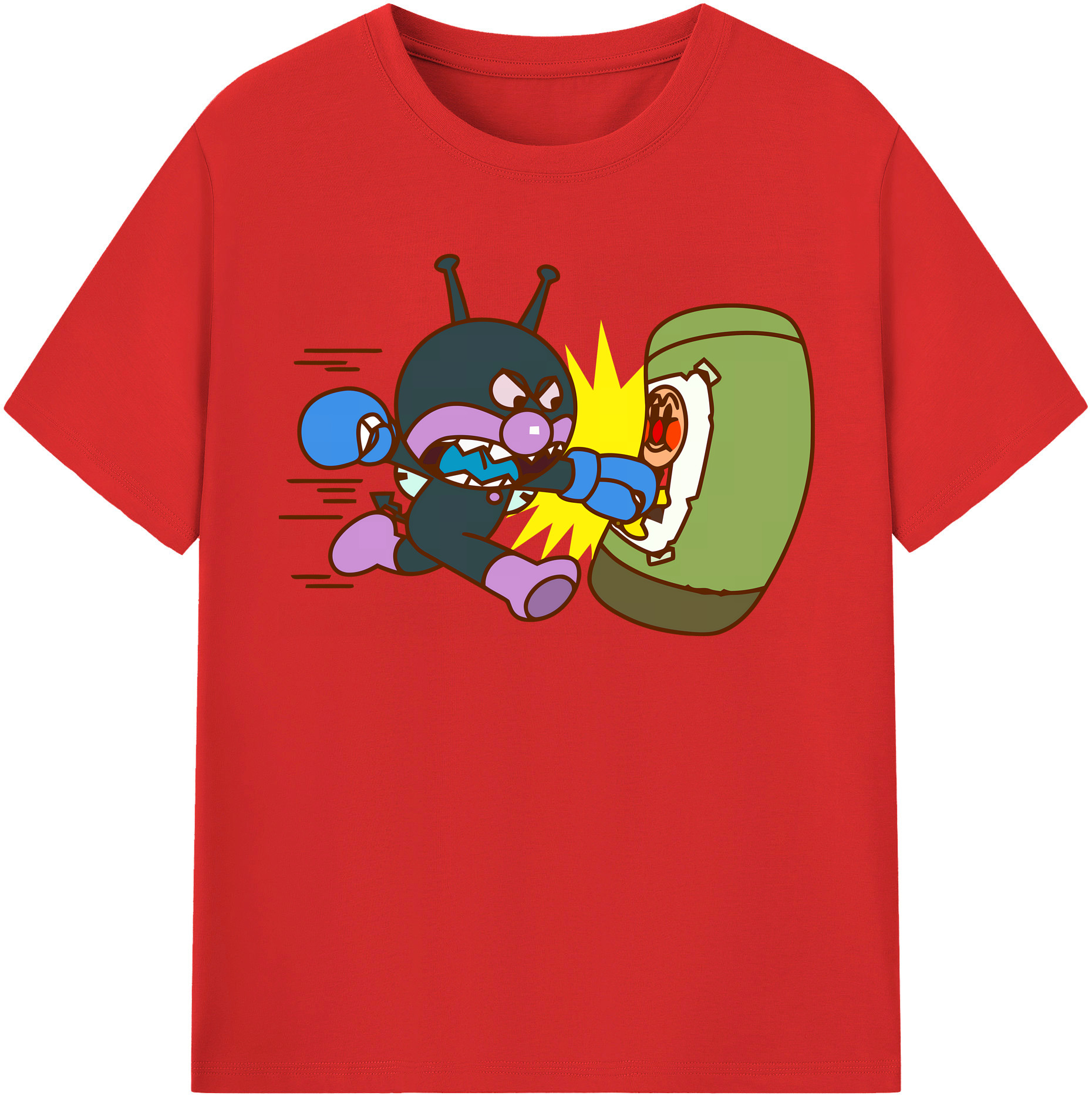 （画像用） アンパンマン Anpanman レディースカジュアルプリントTシャツ（綿100％）