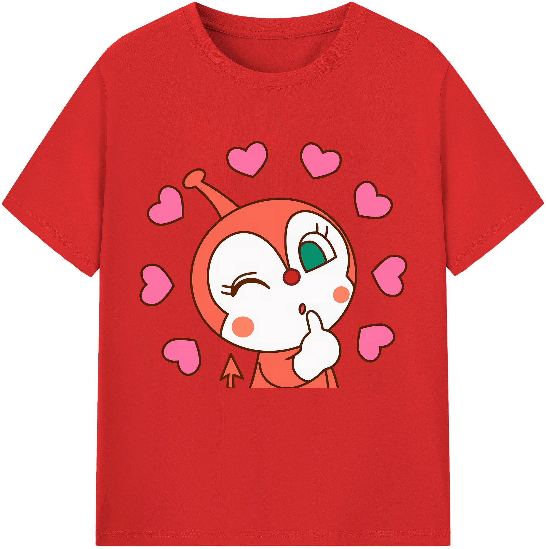 （画像用） アンパンマン Anpanman レディースカジュアルプリントTシャツ（綿100％）