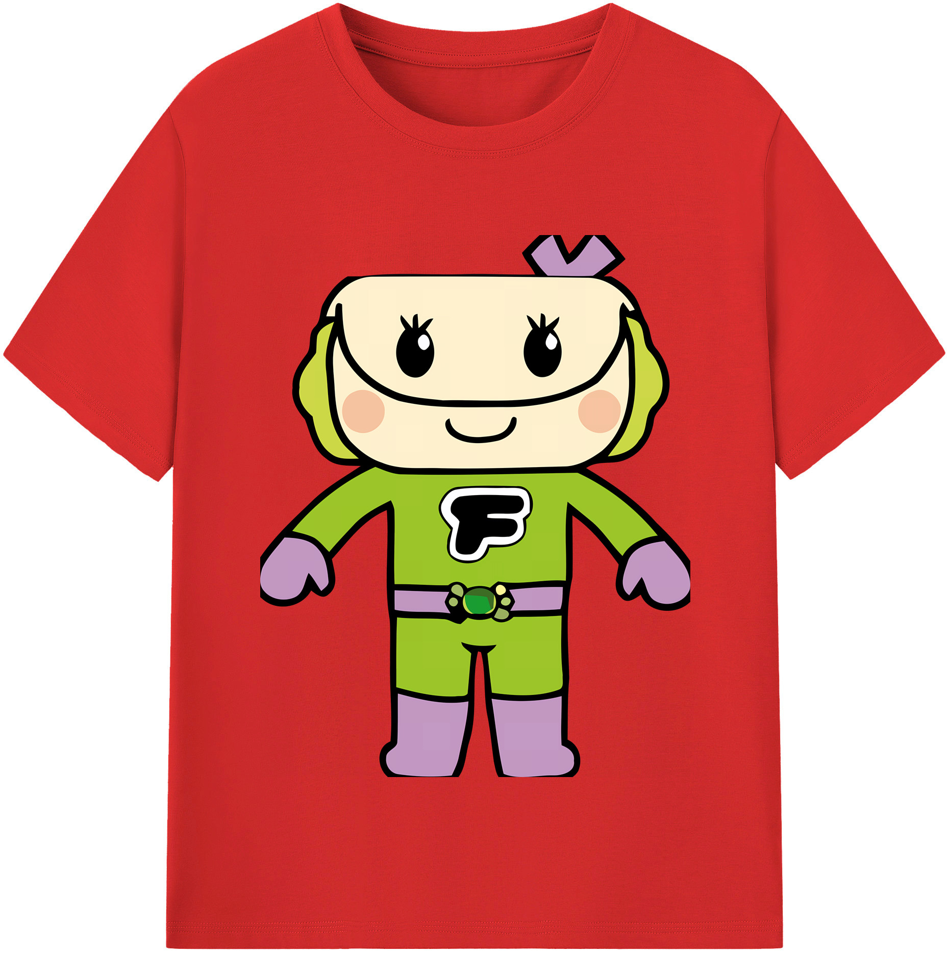 （画像用） アンパンマン Anpanman レディースカジュアルプリントTシャツ（綿100％）