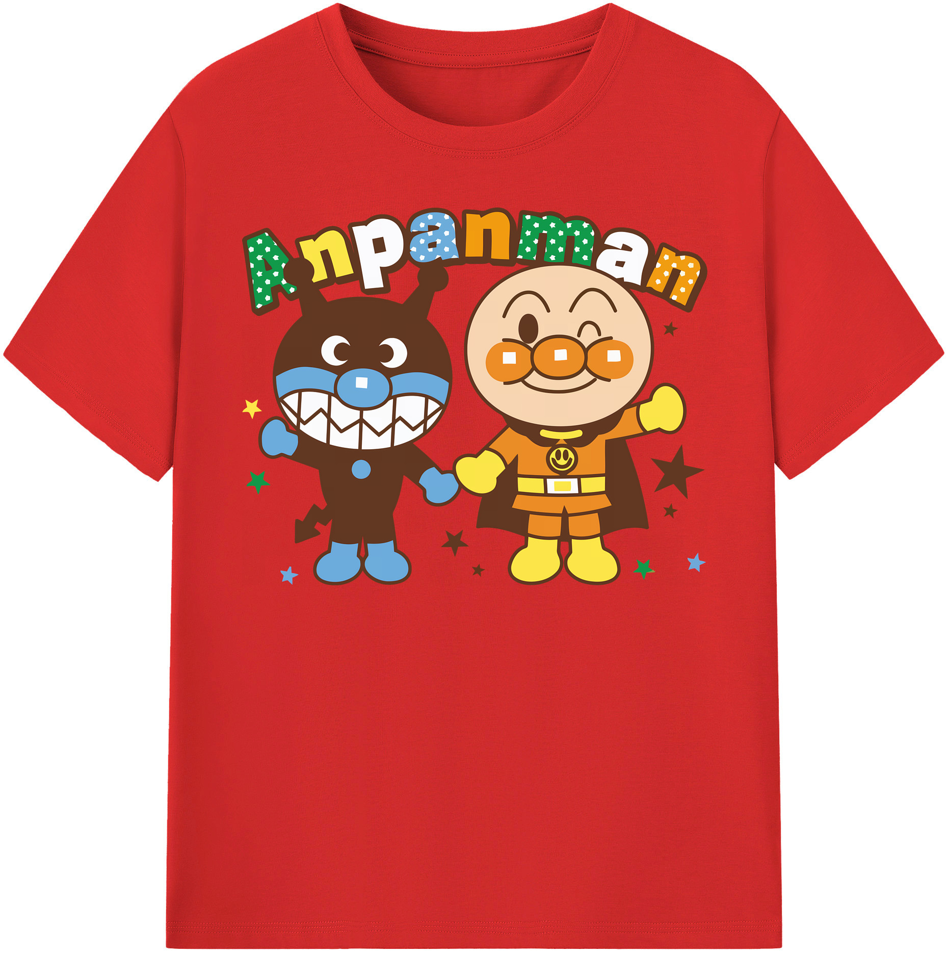 （画像用） アンパンマン Anpanman レディースカジュアルプリントTシャツ（綿100％）