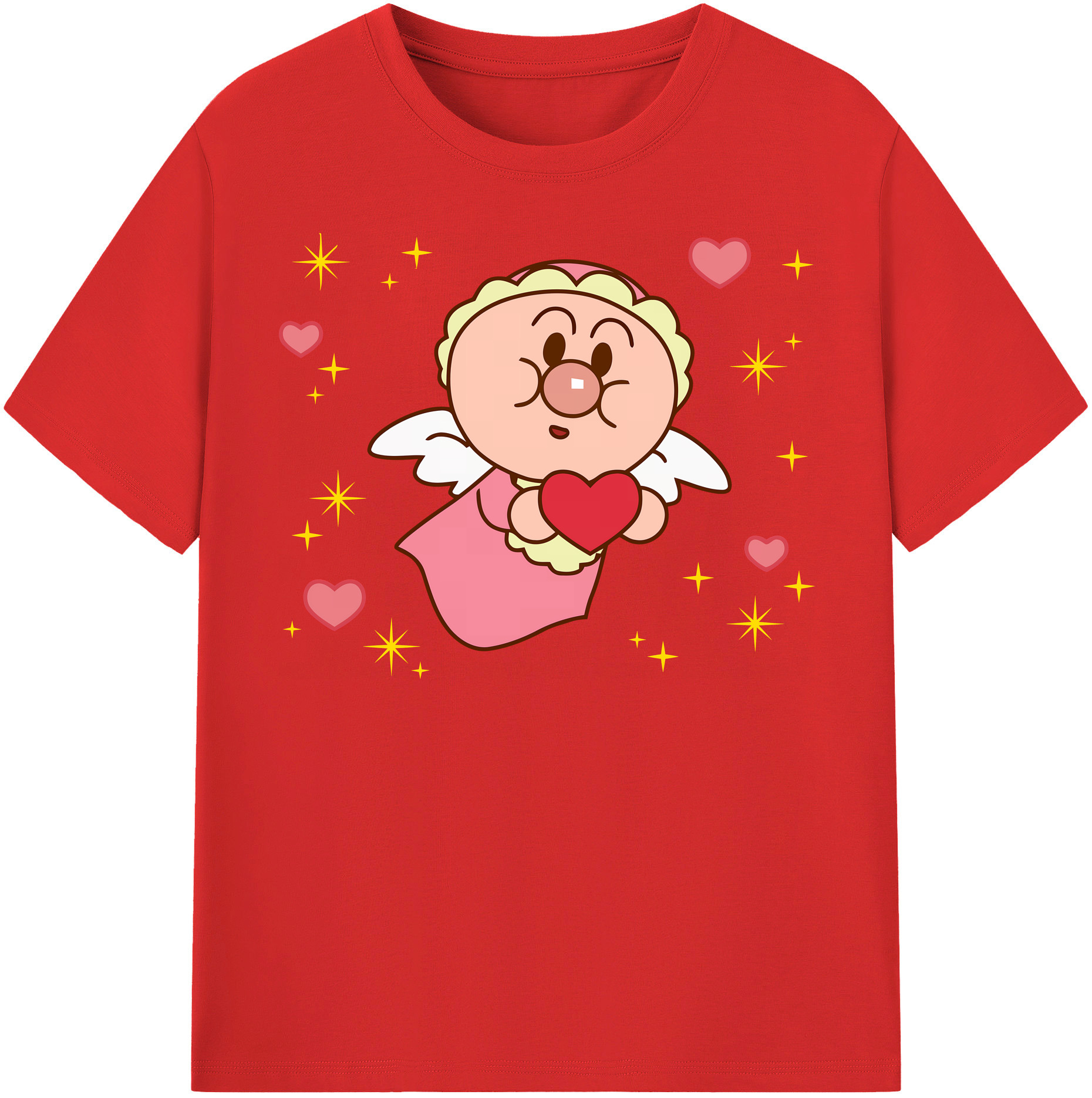 （画像用） アンパンマン Anpanman レディースカジュアルプリントTシャツ（綿100％）